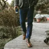 The Camp Pant in Navy Moleskin sold by Taylor Stitch