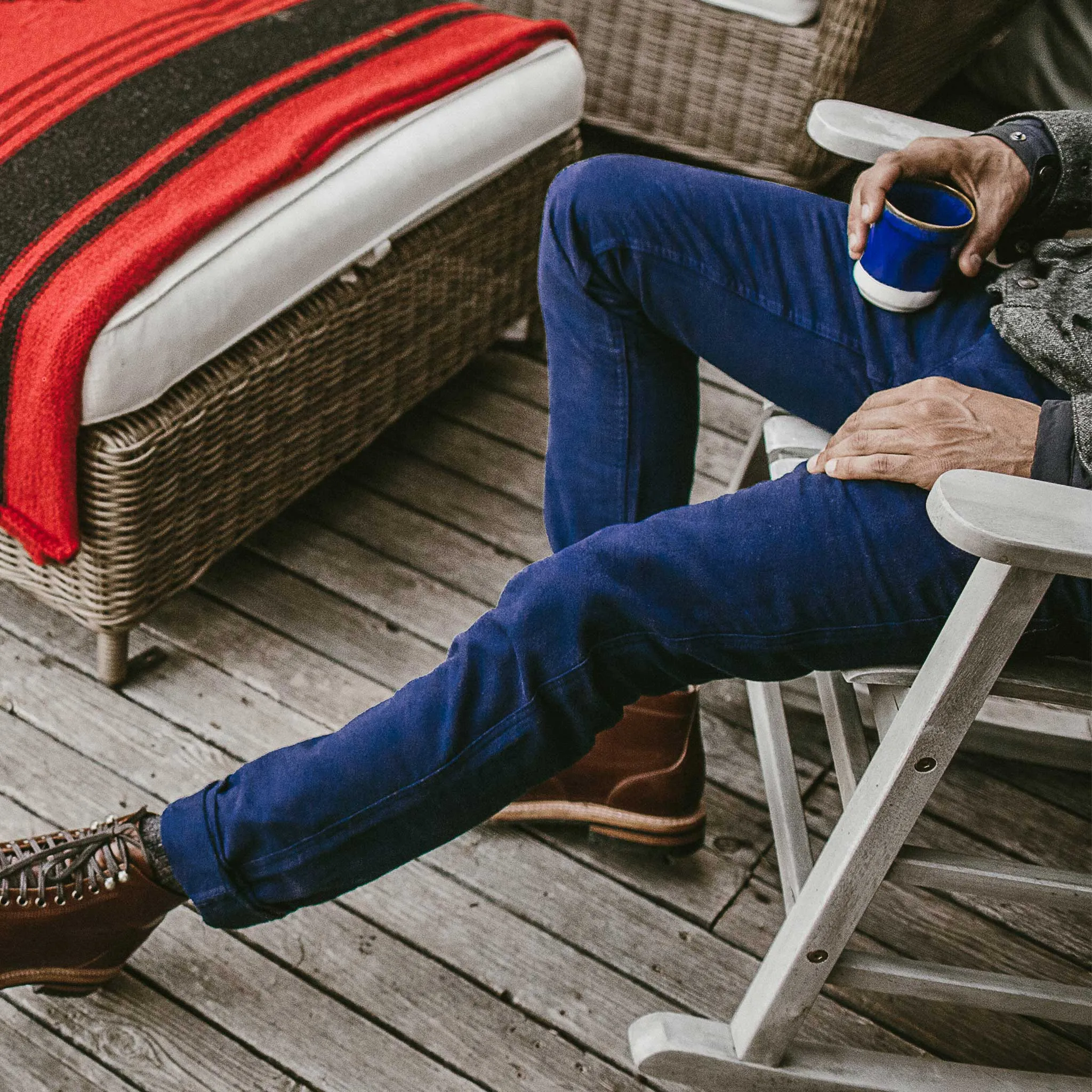 The Camp Pant in Navy Moleskin sold by Taylor Stitch product image thumbnail 5