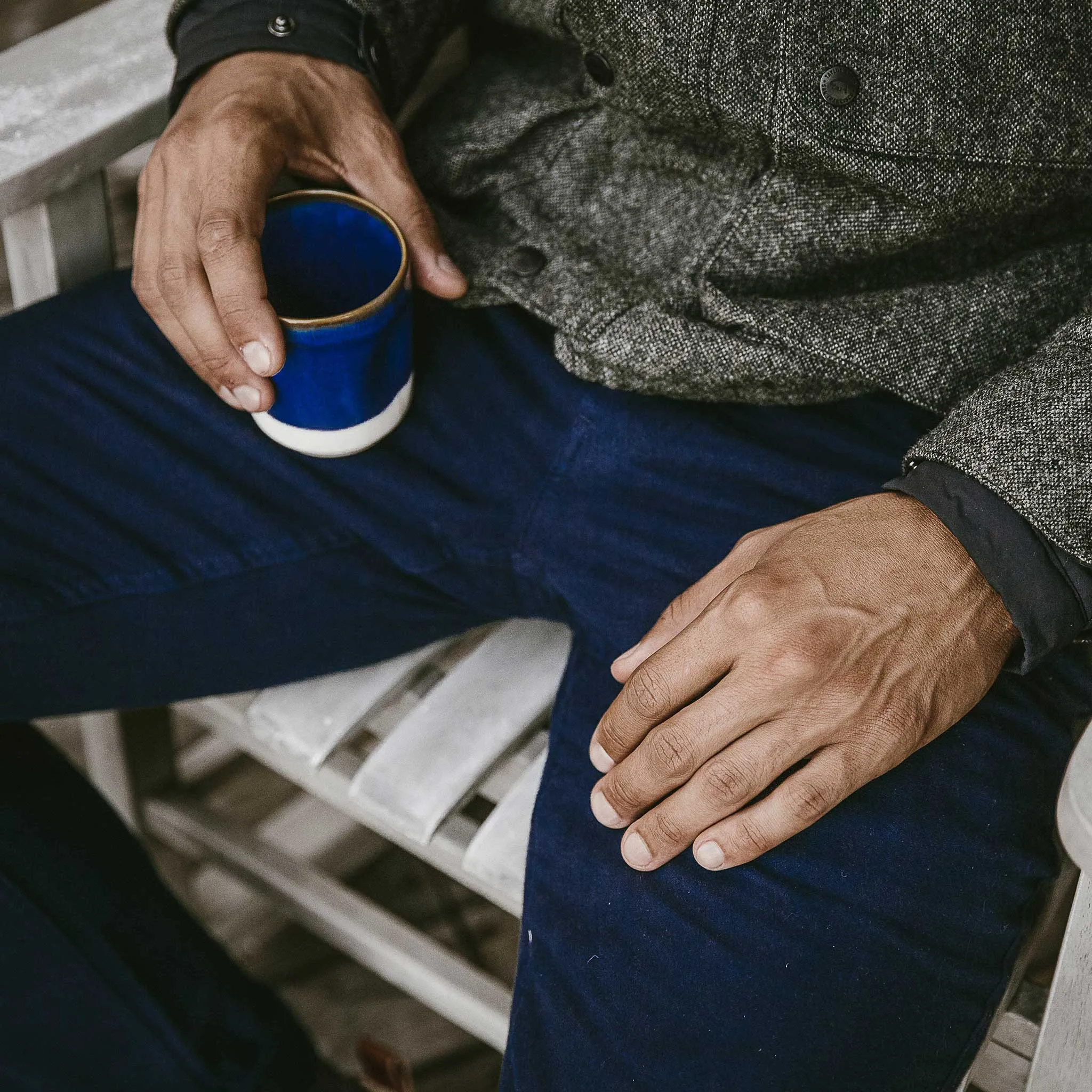 The Camp Pant in Navy Moleskin sold by Taylor Stitch product image thumbnail 3