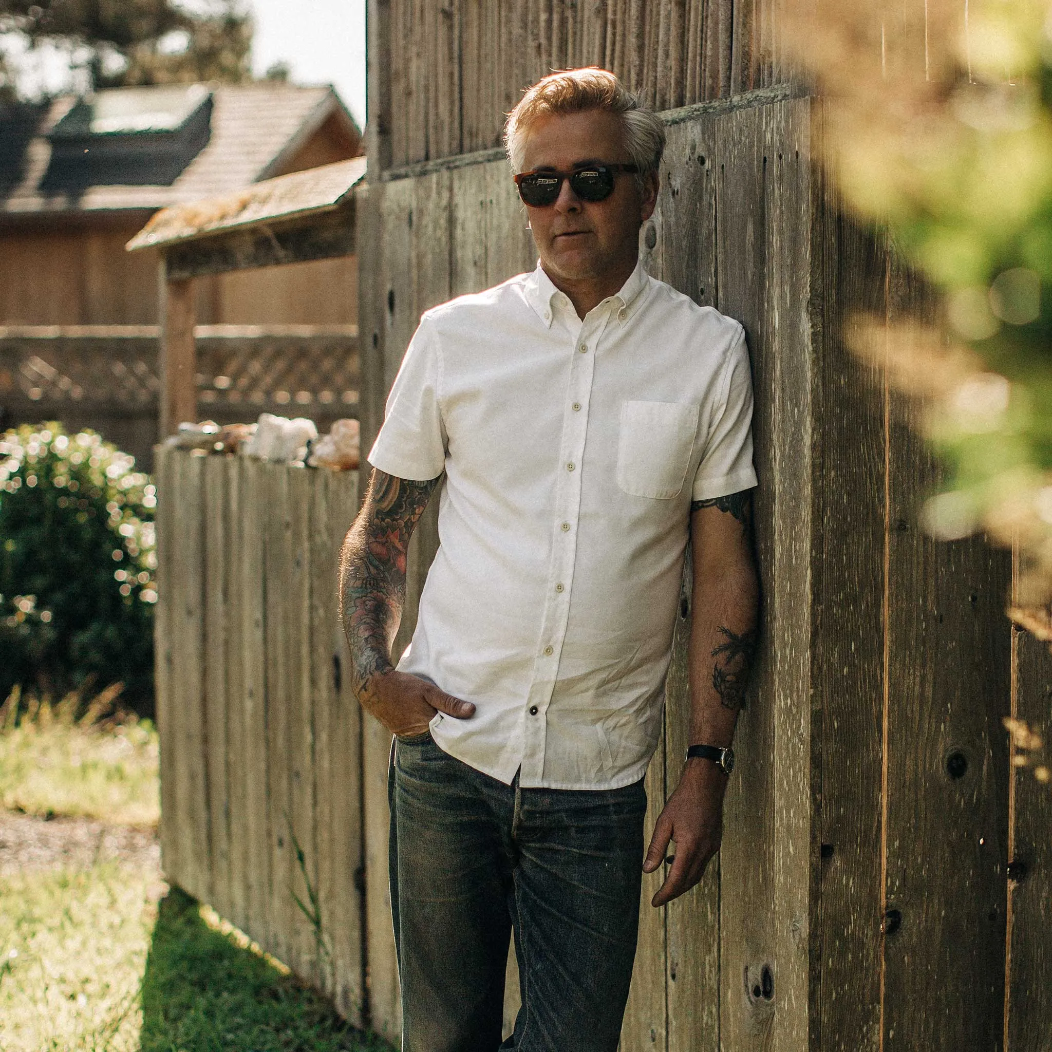 The Short Sleeve Jack in Washed White Oxford sold by Taylor Stitch product image thumbnail 2