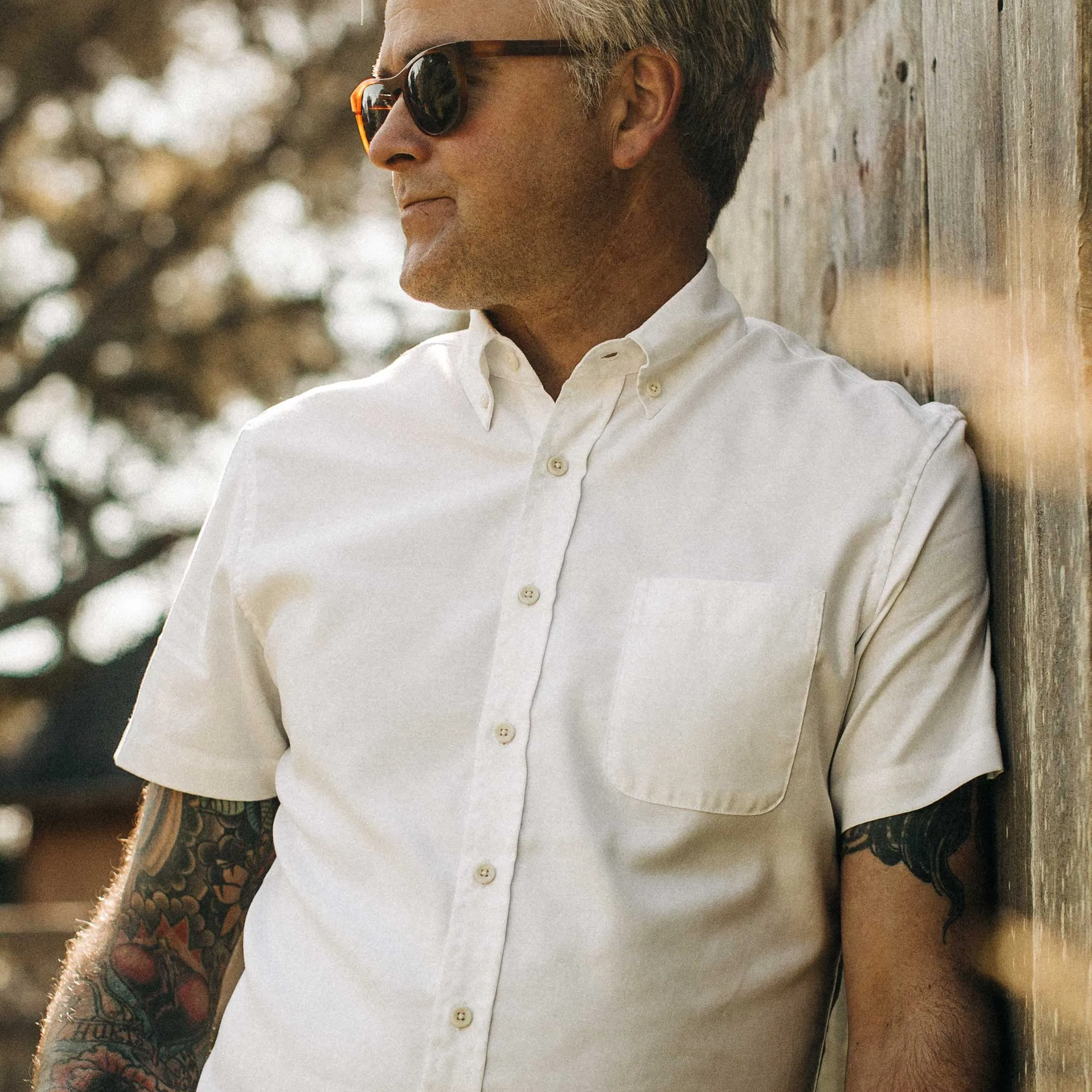 The Short Sleeve Jack in Washed White Oxford sold by Taylor Stitch product image thumbnail 3