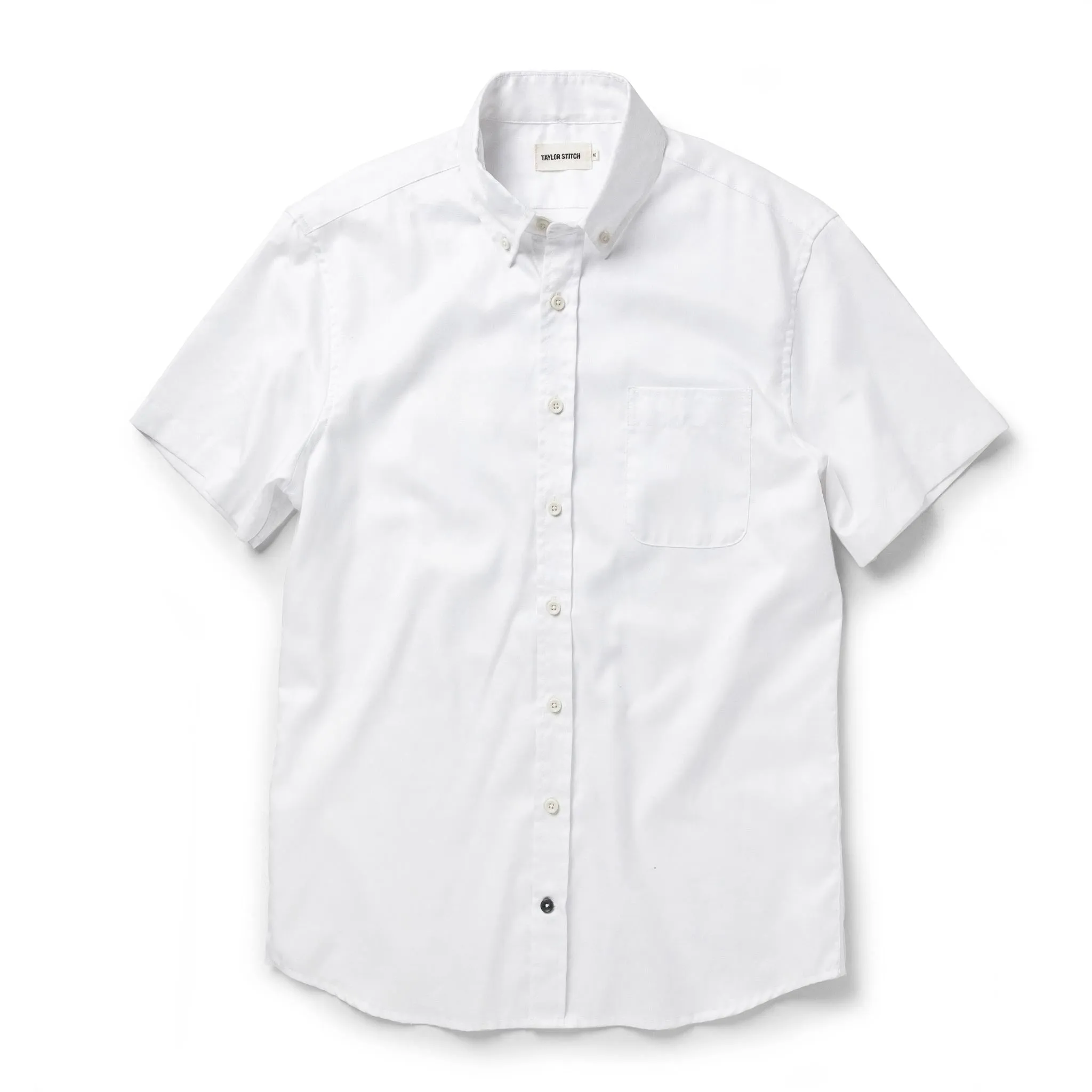 The Short Sleeve Jack in Washed White Oxford sold by Taylor Stitch