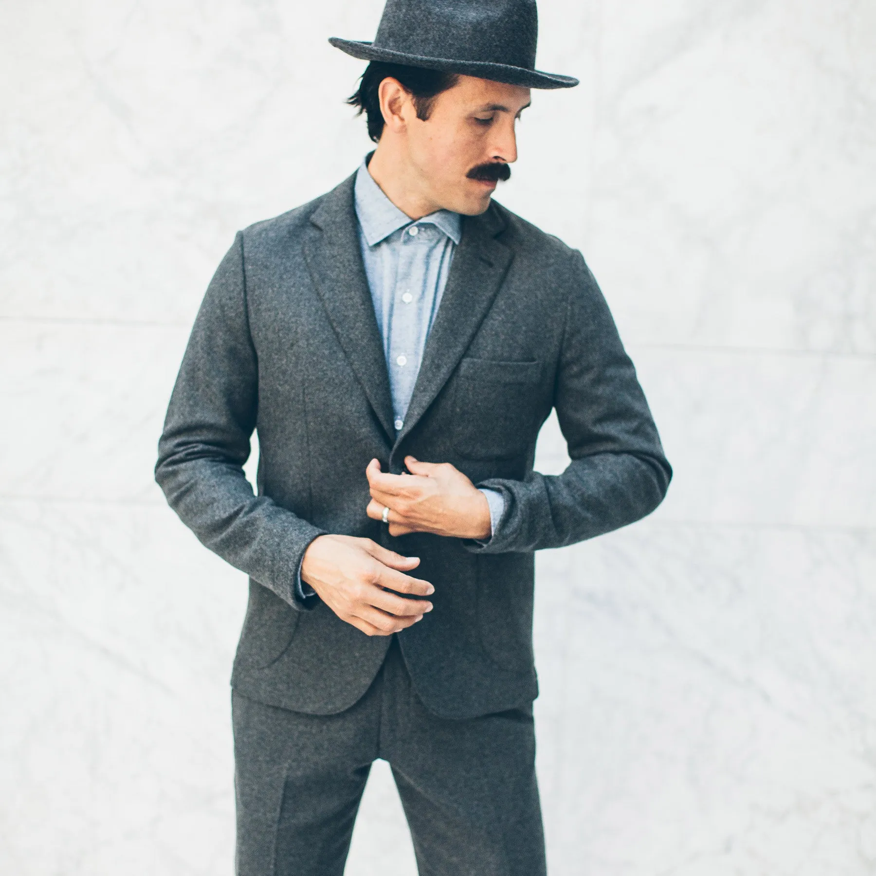 The Telegraph Jacket in Grey Wool sold by Taylor Stitch product image thumbnail 3