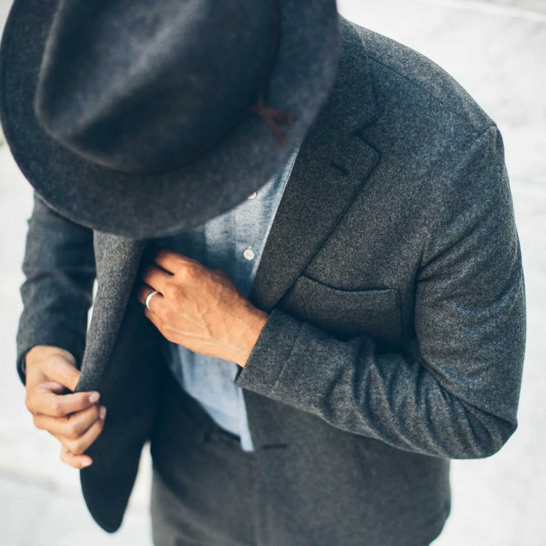 The Telegraph Jacket in Grey Wool sold by Taylor Stitch product image thumbnail 4