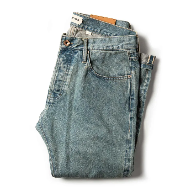 The Slim Jean in 24-Month Wash Japanese Selvage sold by Taylor Stitch
