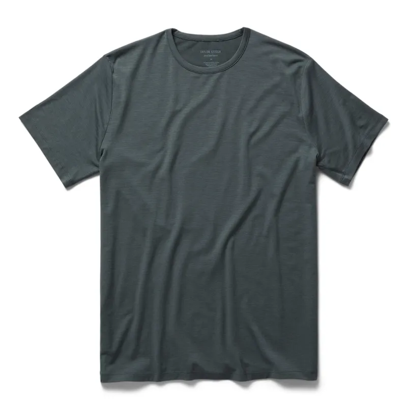 The Merino Tee in Dark Slate sold by Taylor Stitch