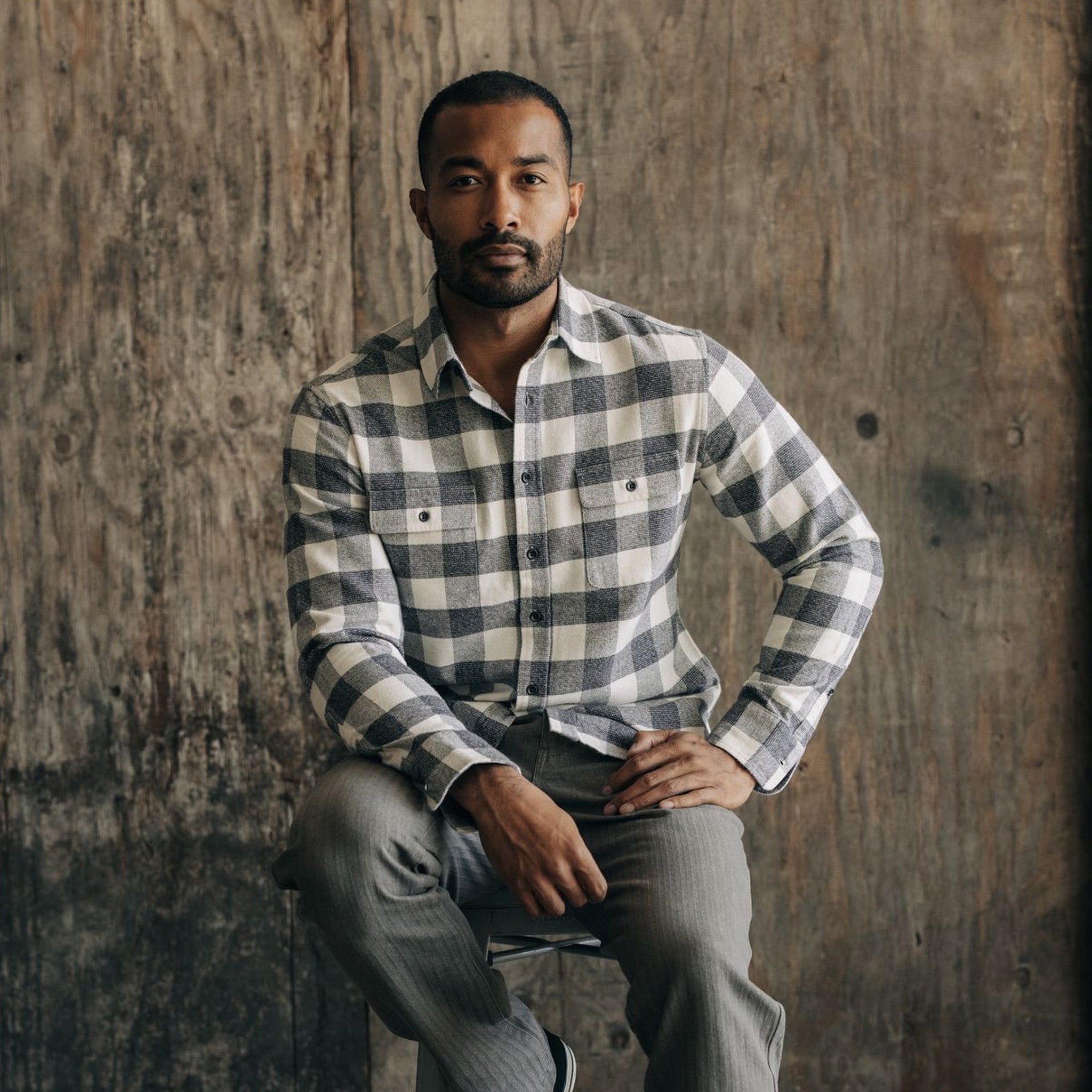 The Yosemite Shirt in Birch Buffalo Check sold by Taylor Stitch product image thumbnail 2