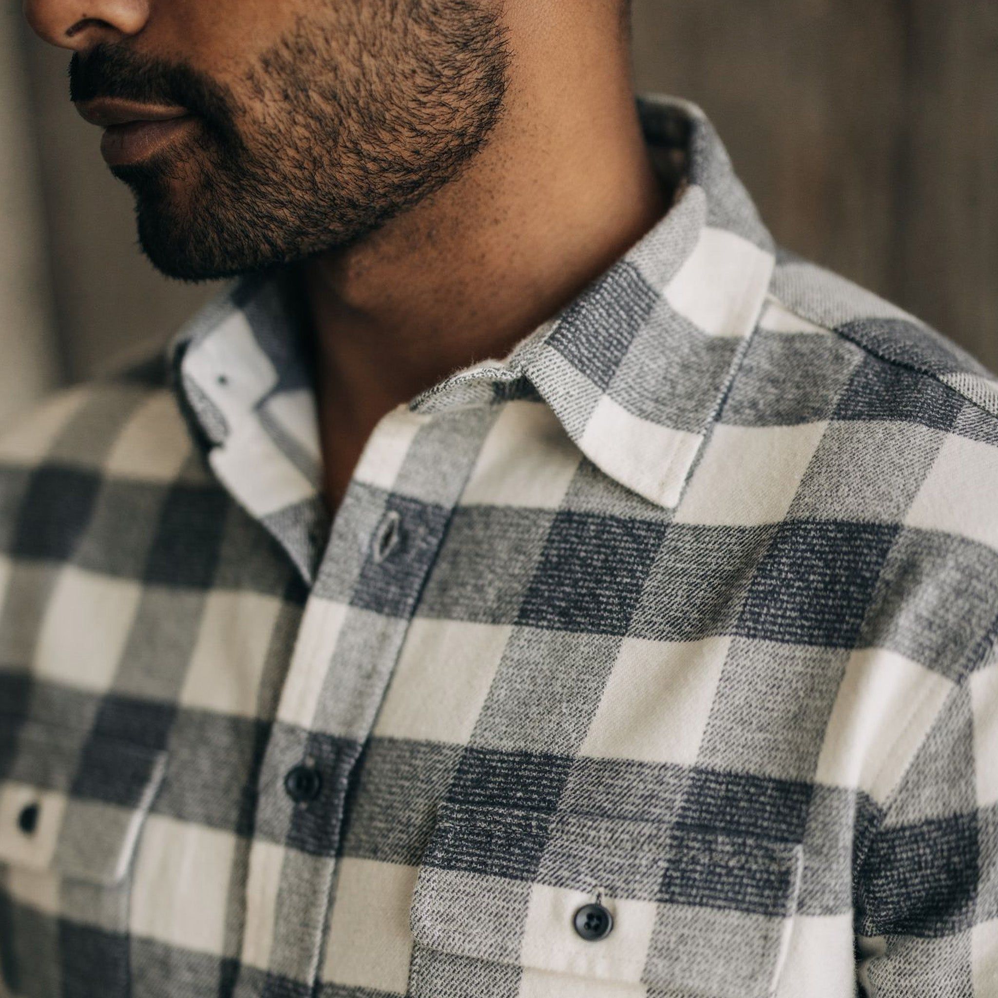The Yosemite Shirt in Birch Buffalo Check sold by Taylor Stitch product image thumbnail 3