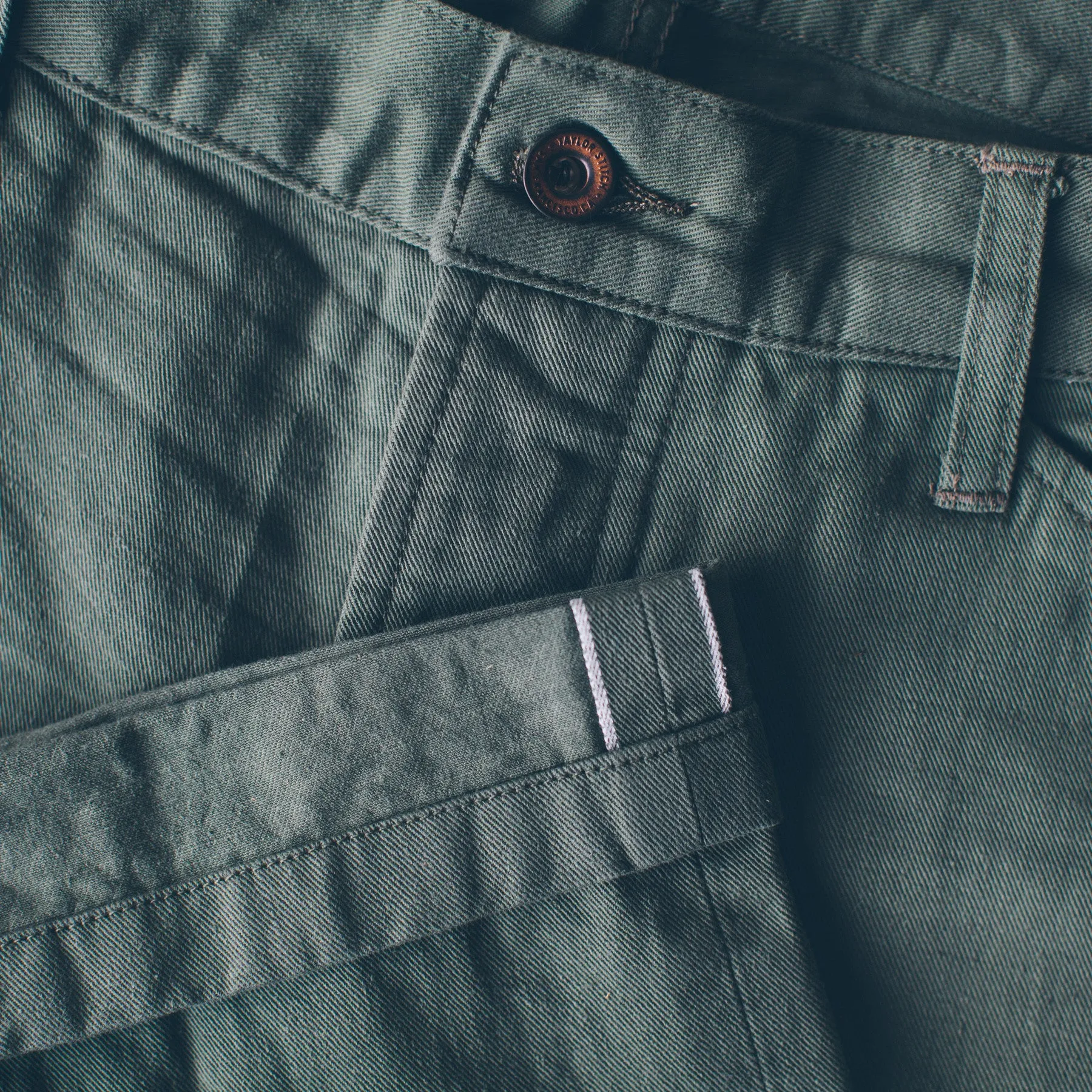 The Camp Pant in Olive Drab Selvage sold by Taylor Stitch product image thumbnail 2