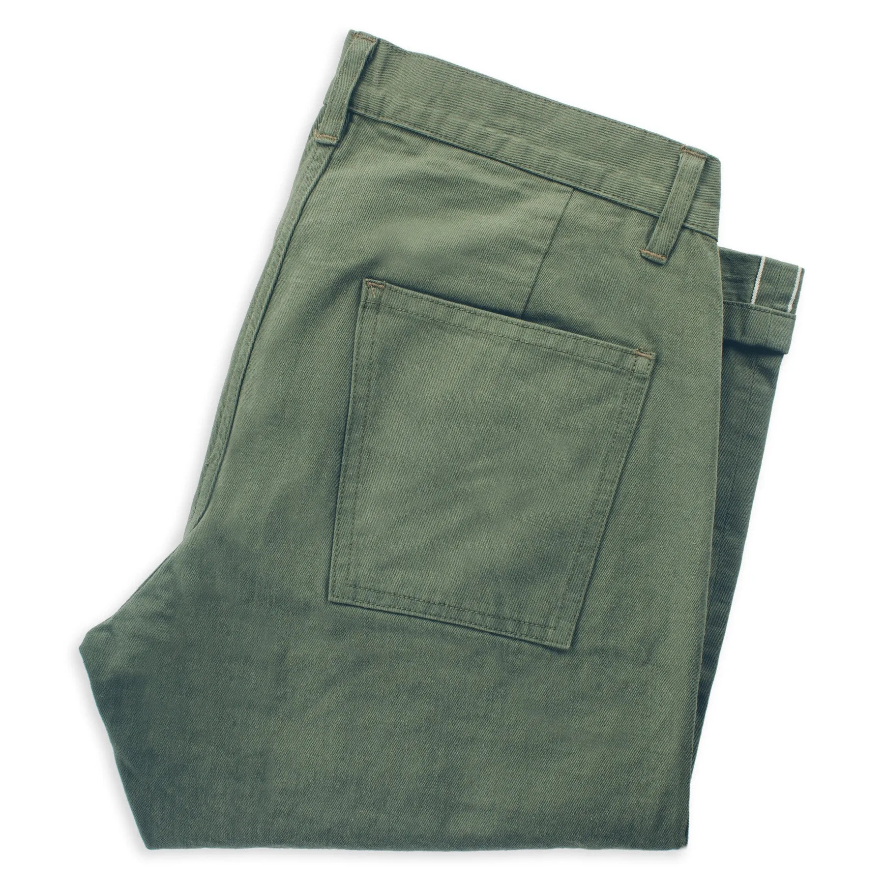 The Camp Pant in Olive Drab Selvage sold by Taylor Stitch product image thumbnail 3