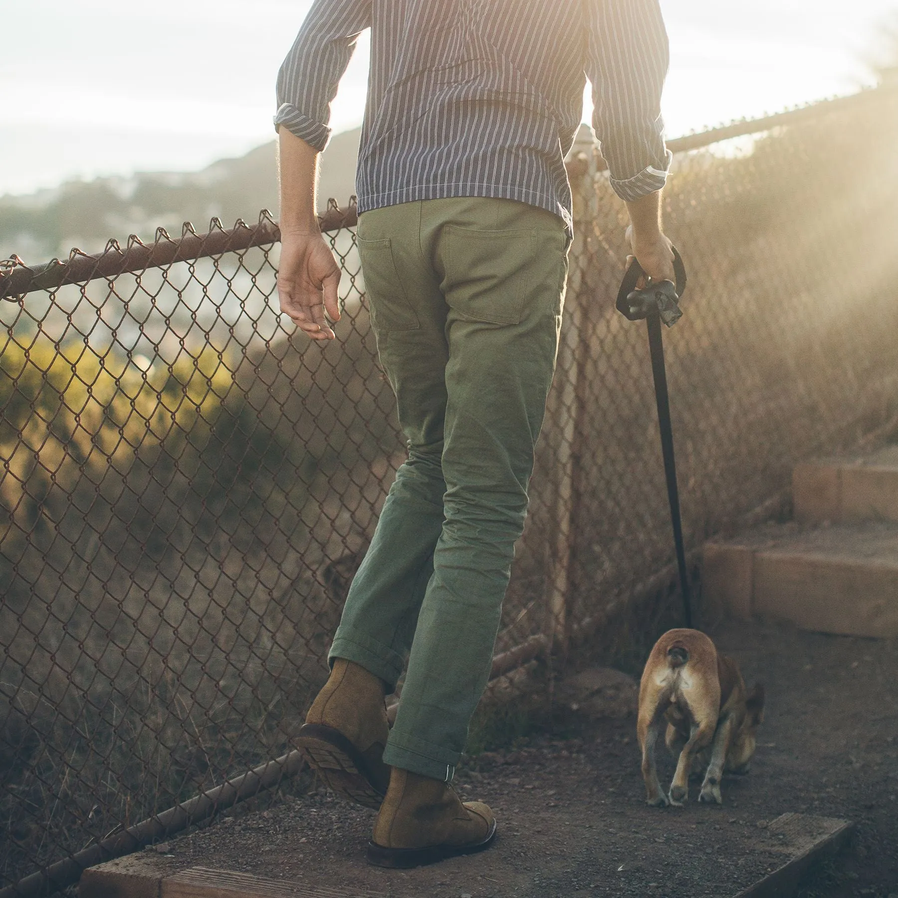 The Camp Pant in Olive Drab Selvage sold by Taylor Stitch product image thumbnail 4