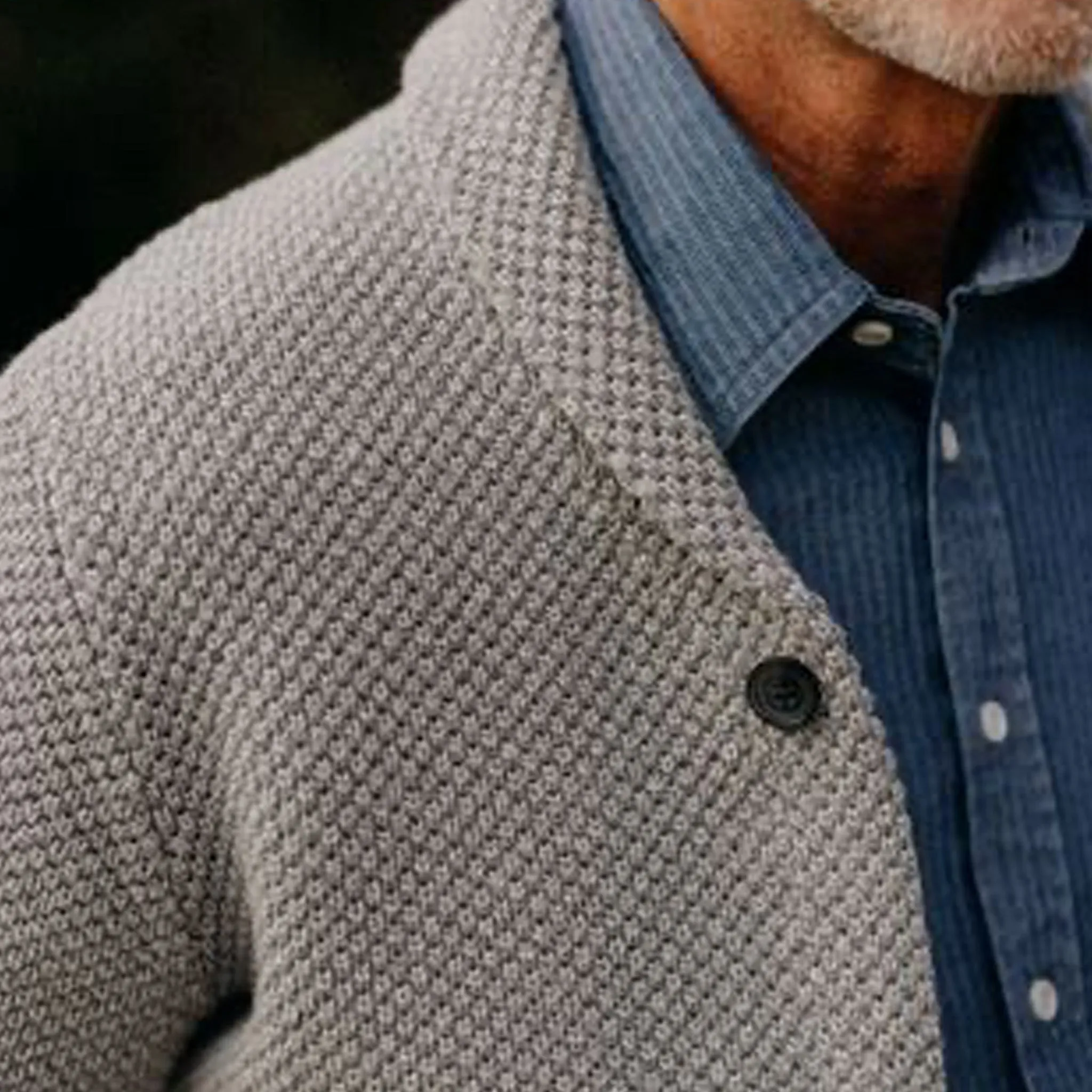 The Crawford Sweater in Ash Twist sold by Taylor Stitch product image thumbnail 3