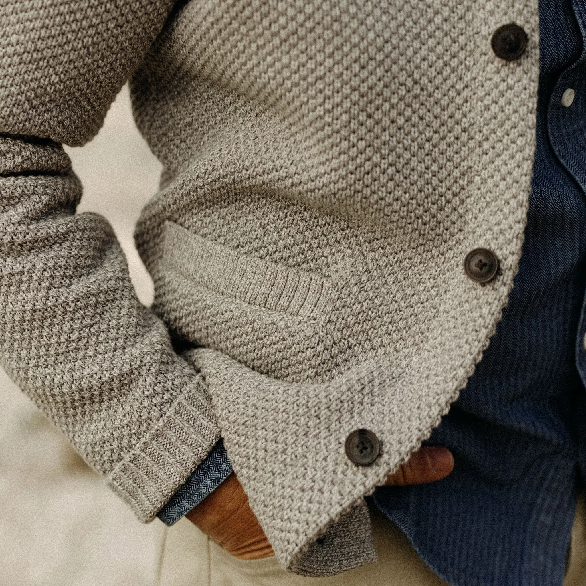 The Crawford Sweater in Ash Twist sold by Taylor Stitch product image thumbnail 5