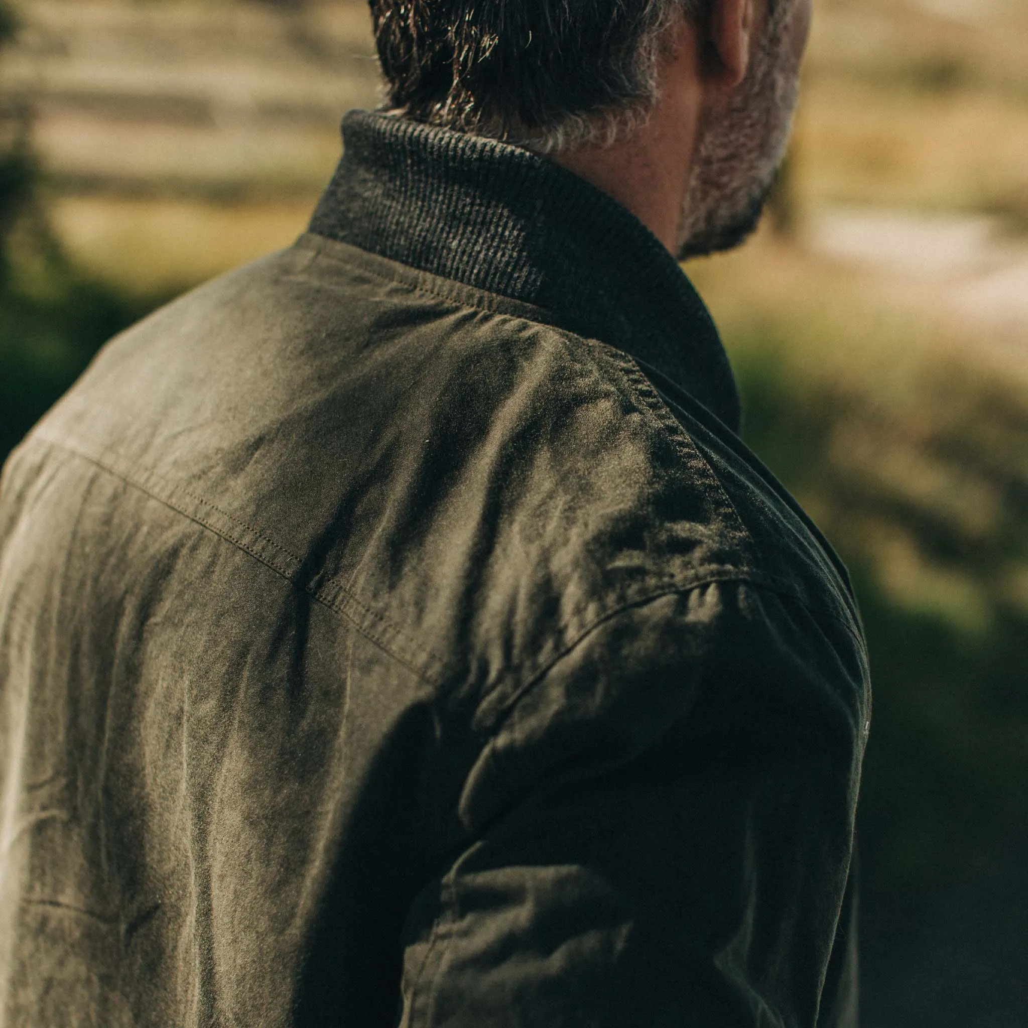 The Bomber Jacket in Waxed Olive sold by Taylor Stitch product image thumbnail 5