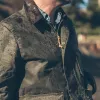 The Rover Jacket in Dark Olive Beeswaxed Canvas sold by Taylor Stitch