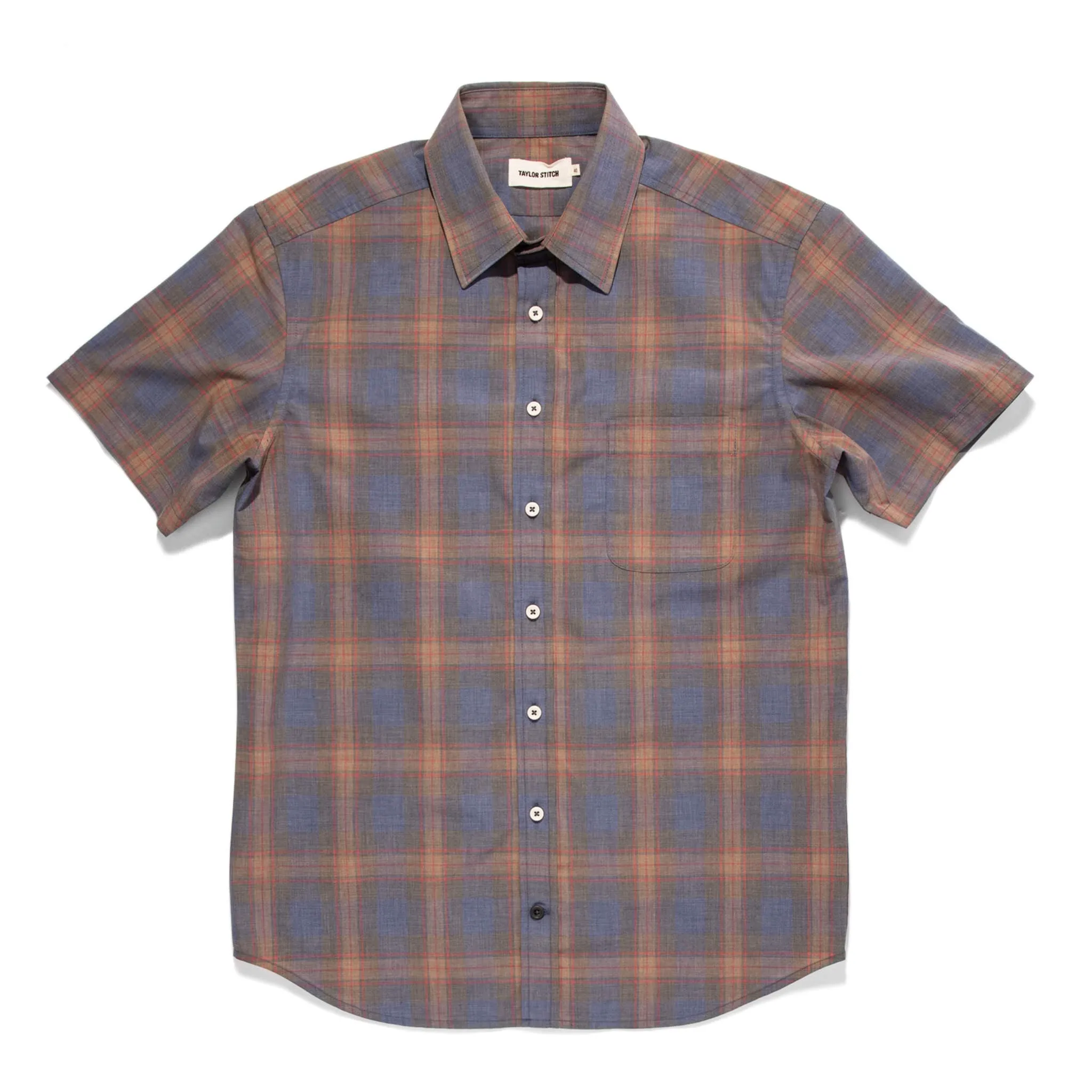 The Short Sleeve California in Melange Plaid sold by Taylor Stitch