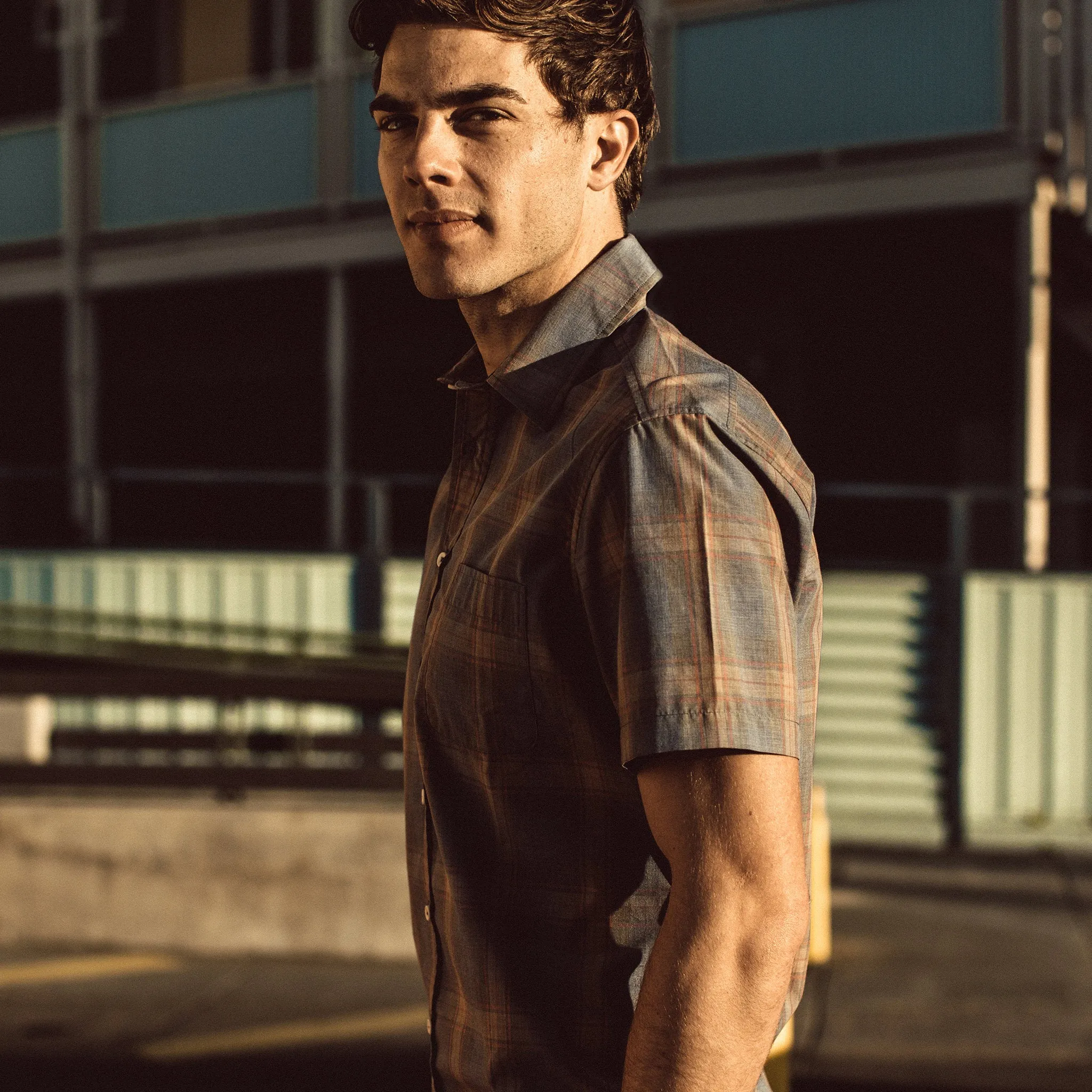 The Short Sleeve California in Melange Plaid sold by Taylor Stitch product image thumbnail 5