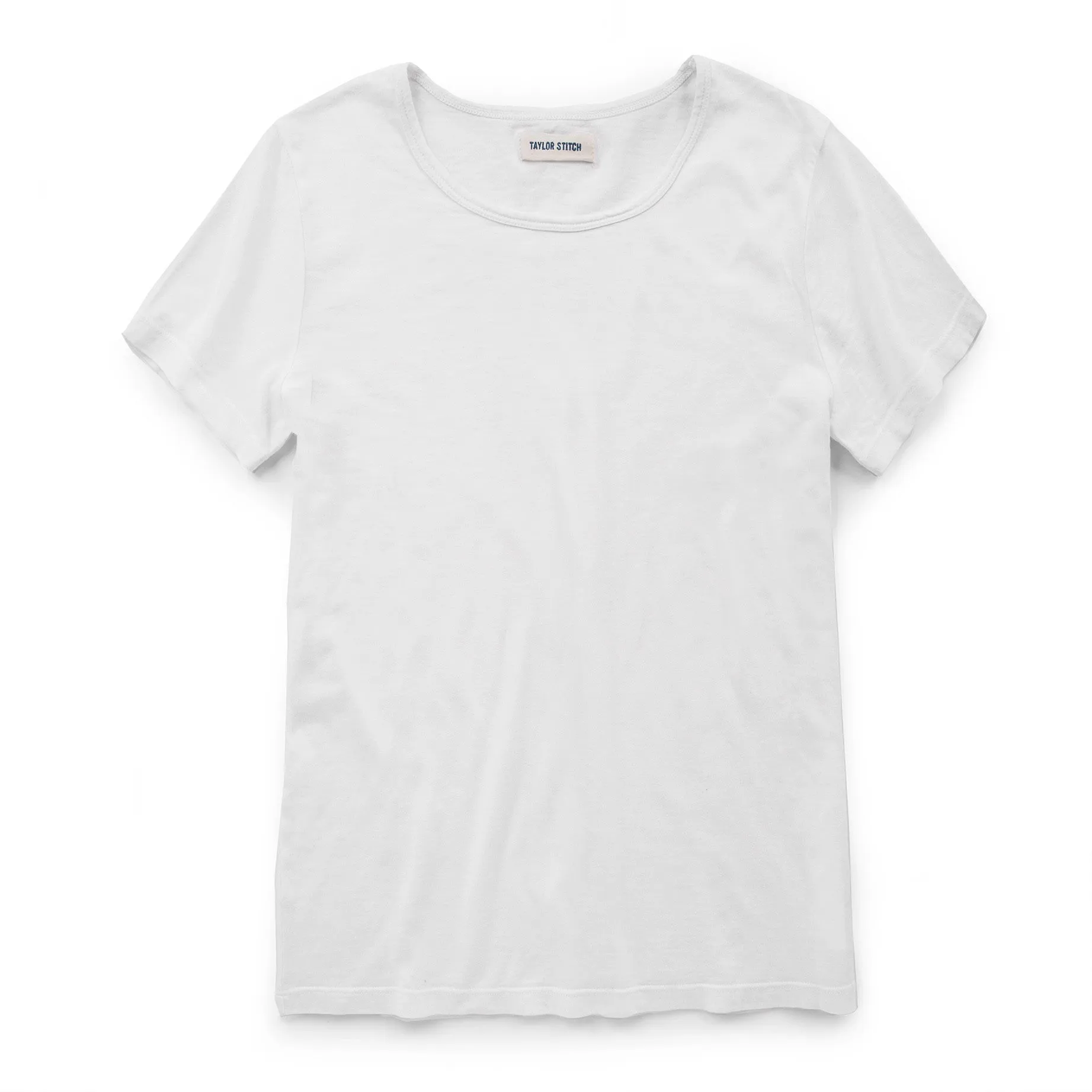 The Elle Crewneck Tee in Ivory sold by Taylor Stitch