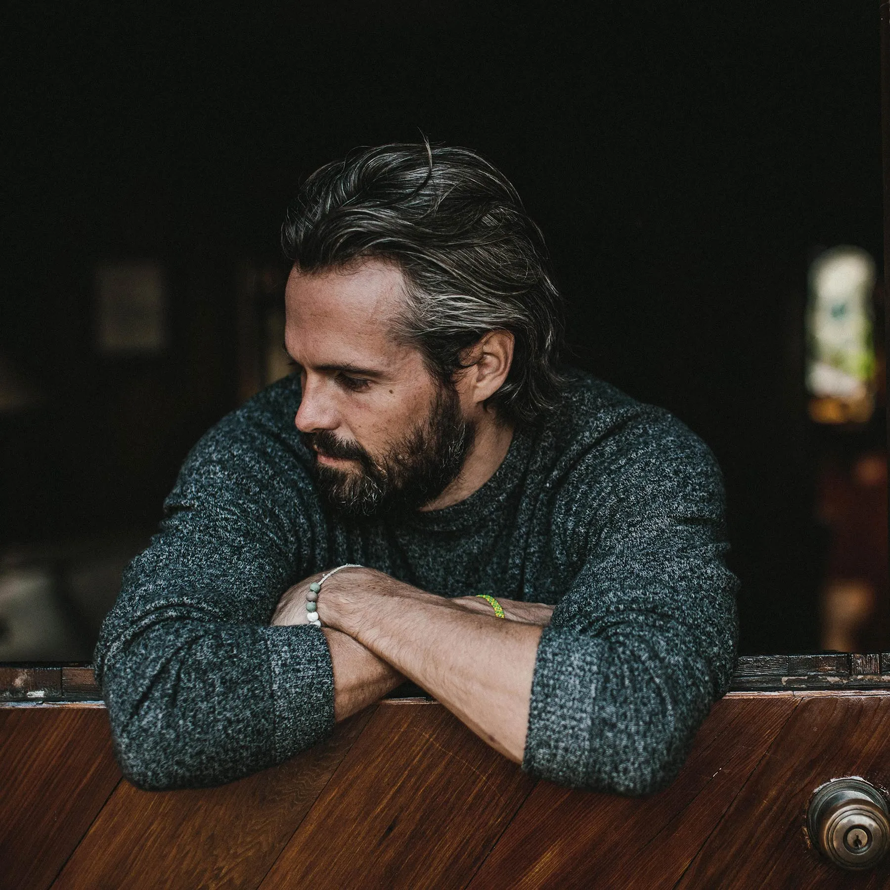 The Lodge Sweater in Charcoal sold by Taylor Stitch product image thumbnail 5