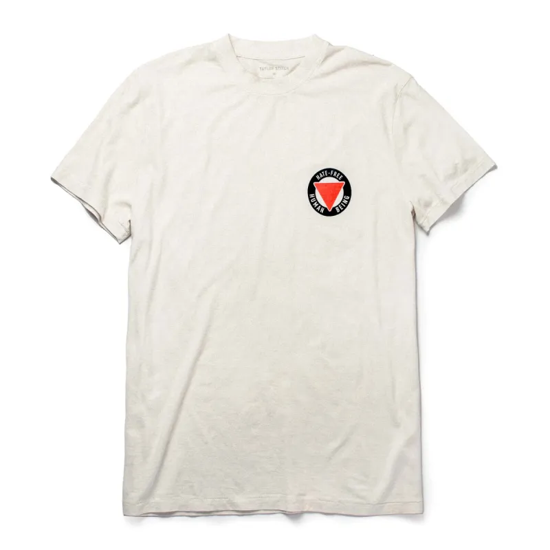 The Cotton Hemp Tee in Hate-Free made by Taylor Stitch
