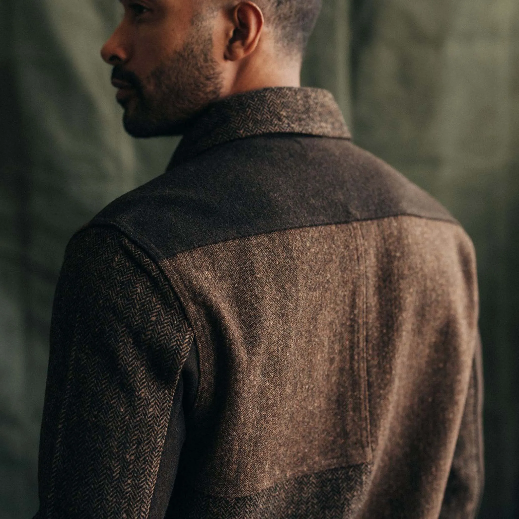 The Patchwork Overshirt in Timber Tweed sold by Taylor Stitch product image thumbnail 4