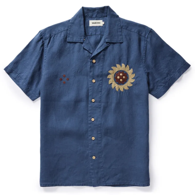 The Embroidered Hawthorne in Sea Glass Hemp sold by Taylor Stitch