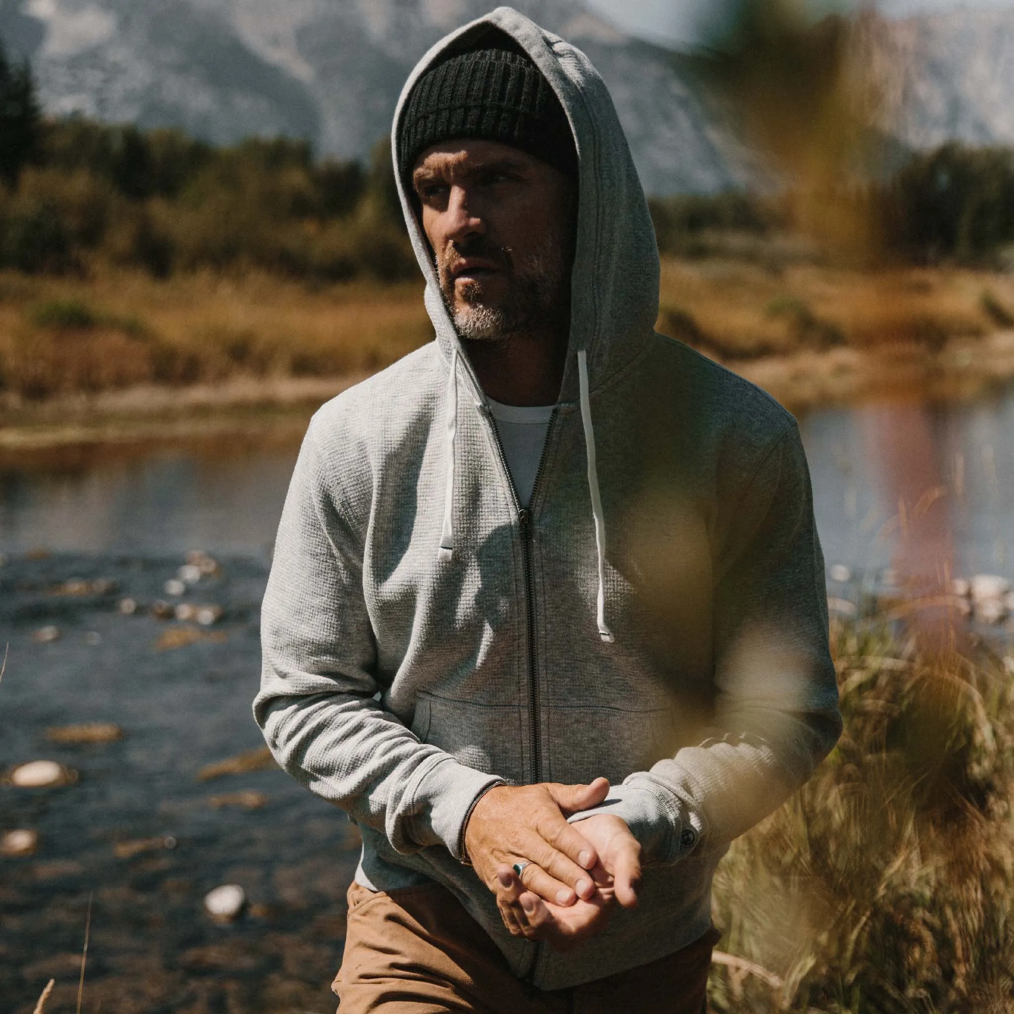 The Fillmore Hoodie in Ash Double Knit sold by Taylor Stitch product image thumbnail 4