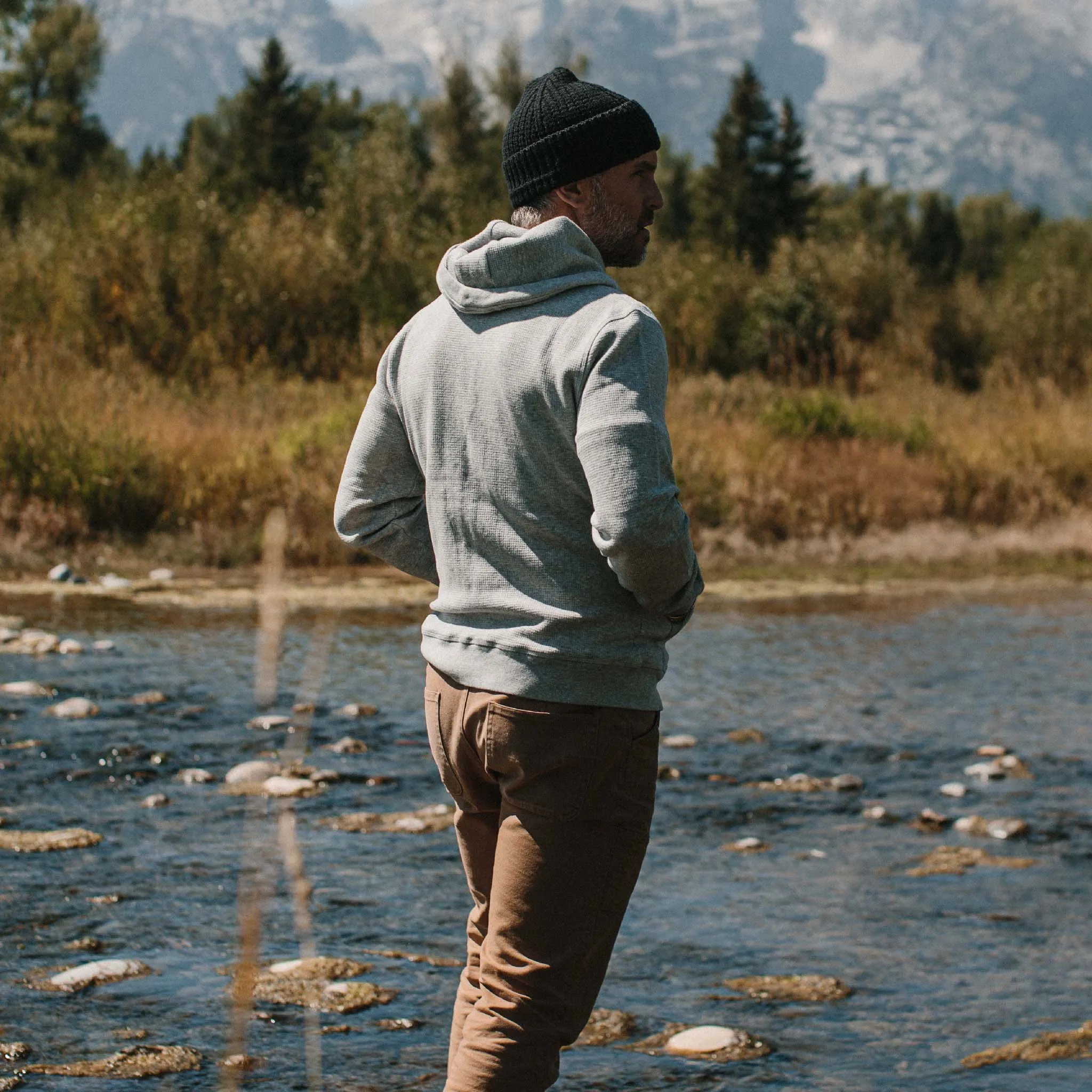 The Fillmore Hoodie in Ash Double Knit sold by Taylor Stitch product image thumbnail 5
