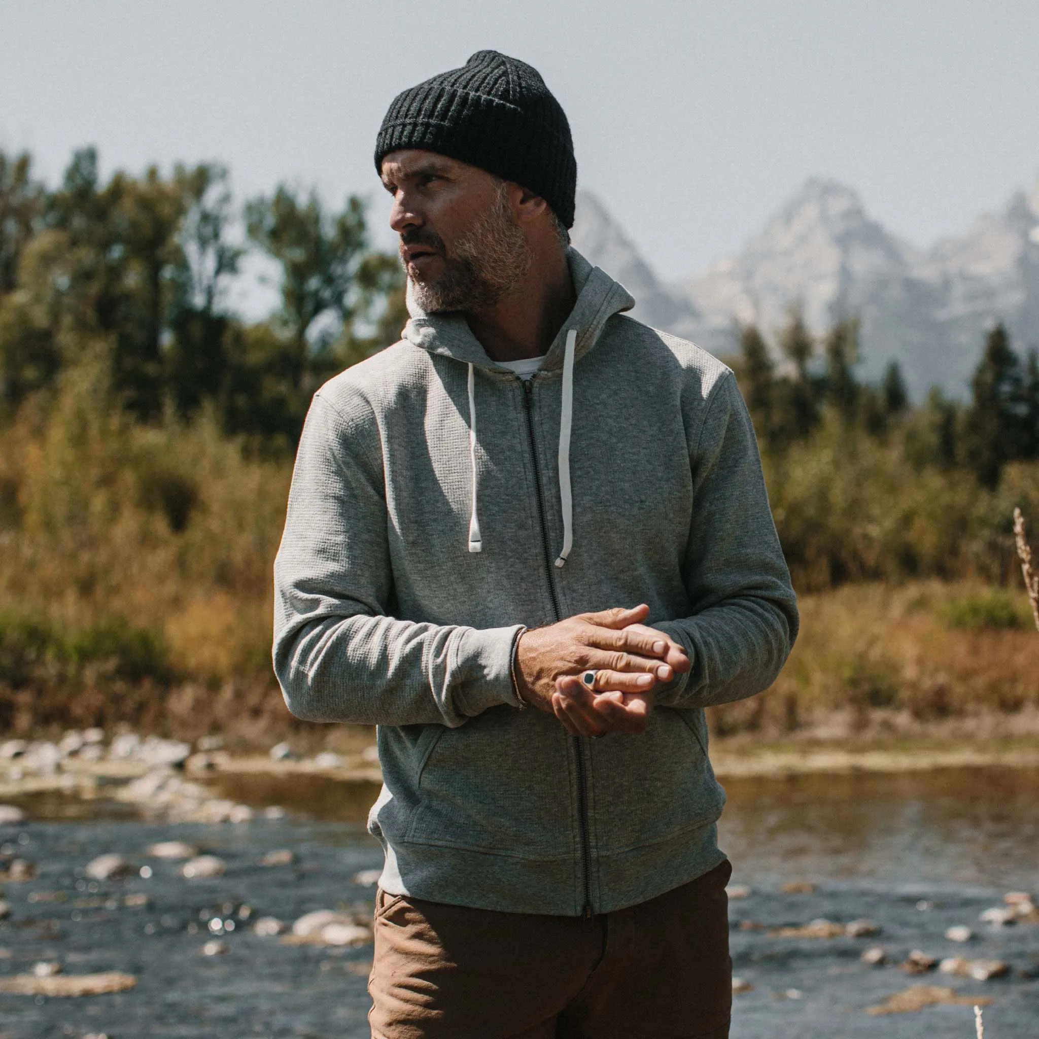 The Fillmore Hoodie in Ash Double Knit sold by Taylor Stitch product image thumbnail 2