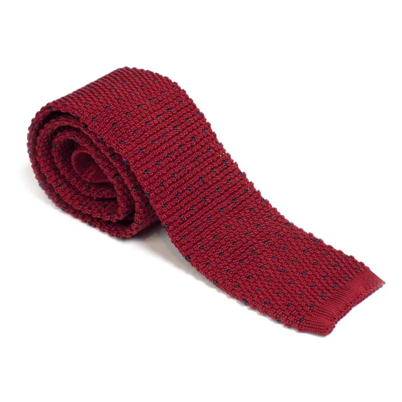 Red & Navy Silk Knit Tie sold by Taylor Stitch