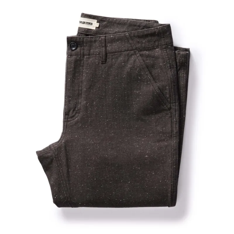 The Carnegie Pant in Peat Nep Herringbone sold by Taylor Stitch