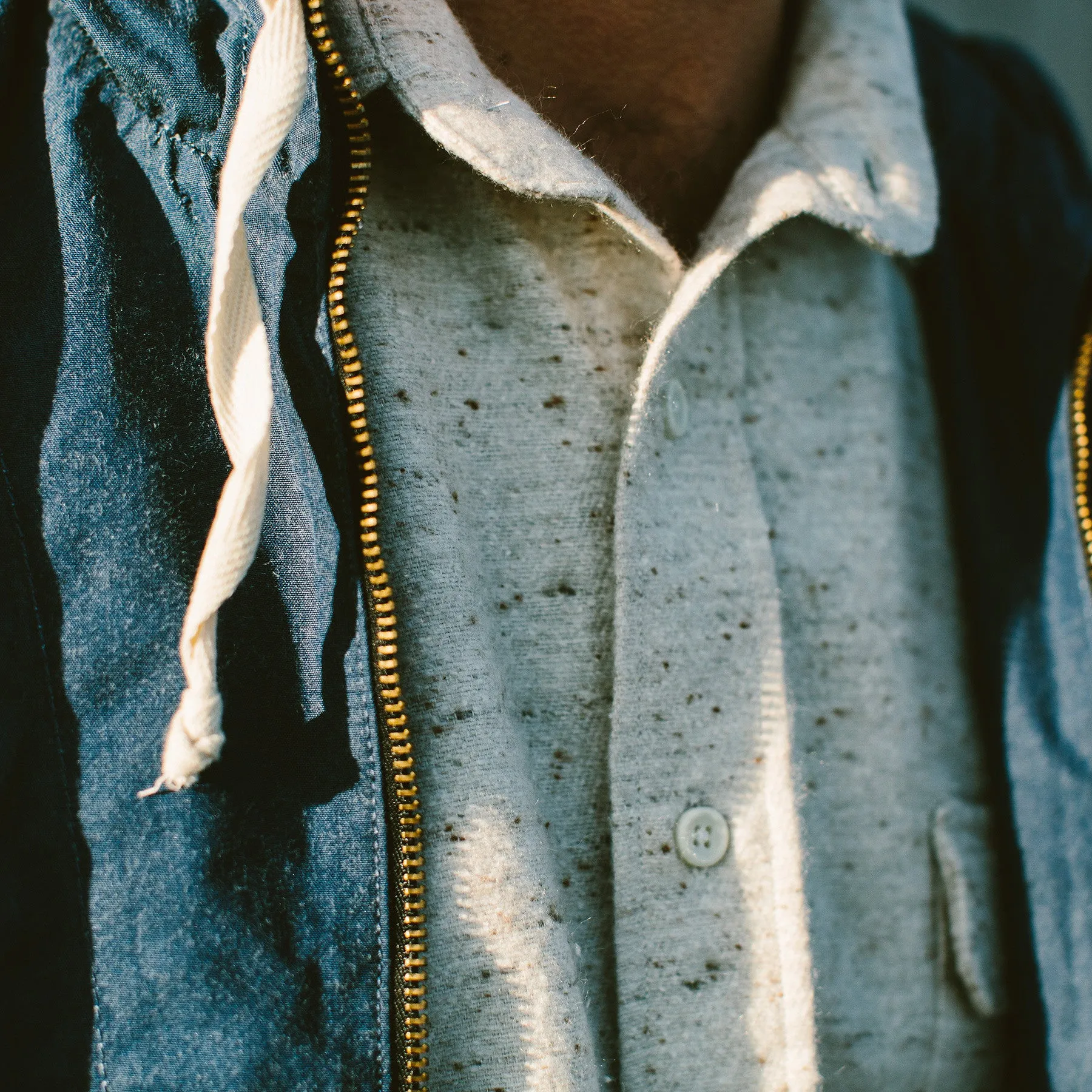 The Sun Down Shirt in Speckled Oatmeal sold by Taylor Stitch product image thumbnail 3