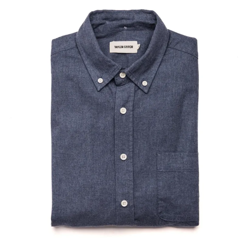 The Jack in Brushed Heather Navy sold by Taylor Stitch