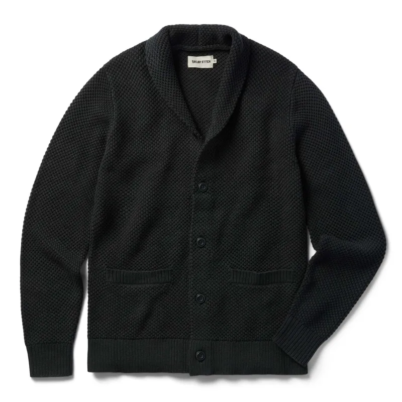 The Crawford Sweater in Charcoal sold by Taylor Stitch