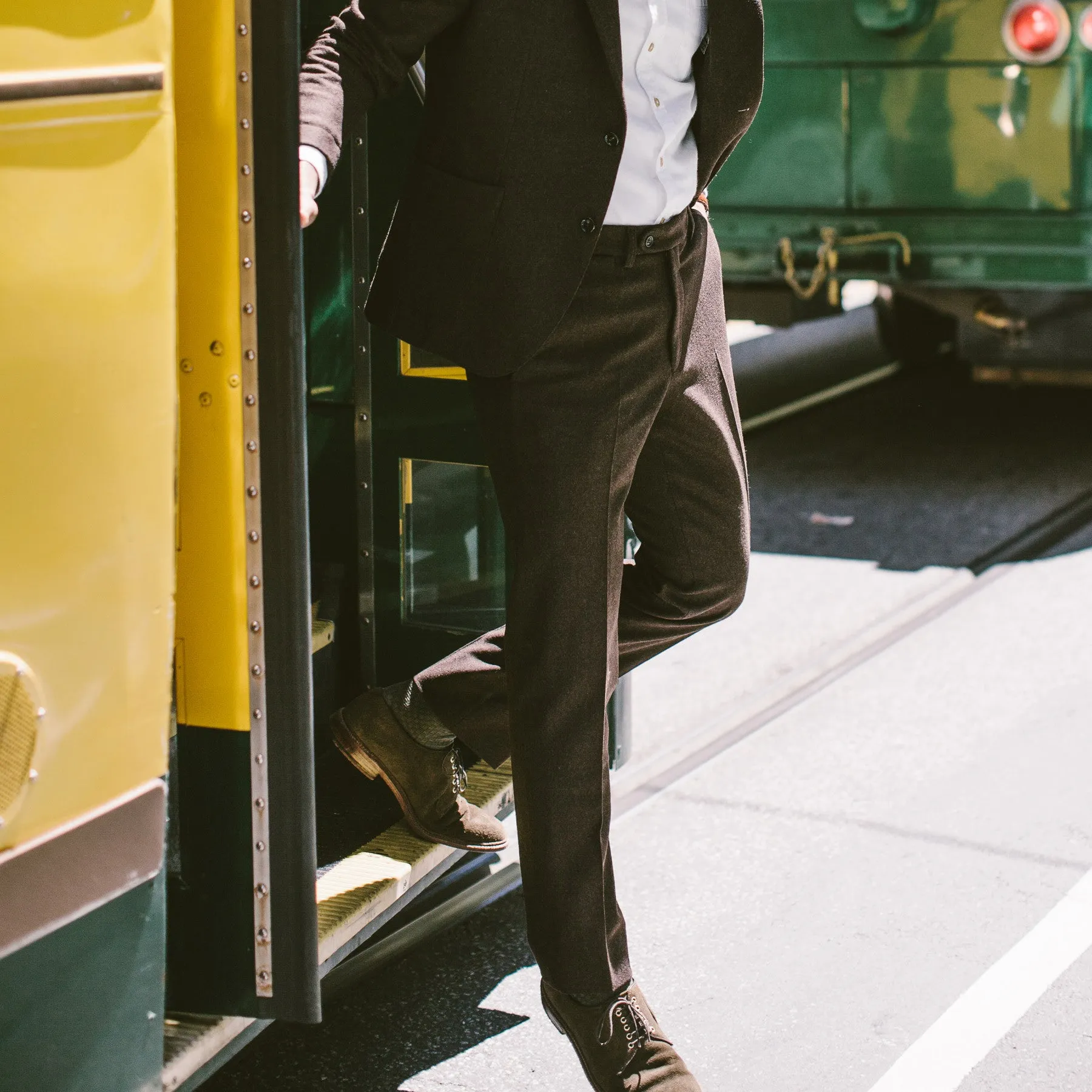 The Telegraph Trouser in Chocolate Wool sold by Taylor Stitch product image thumbnail 5