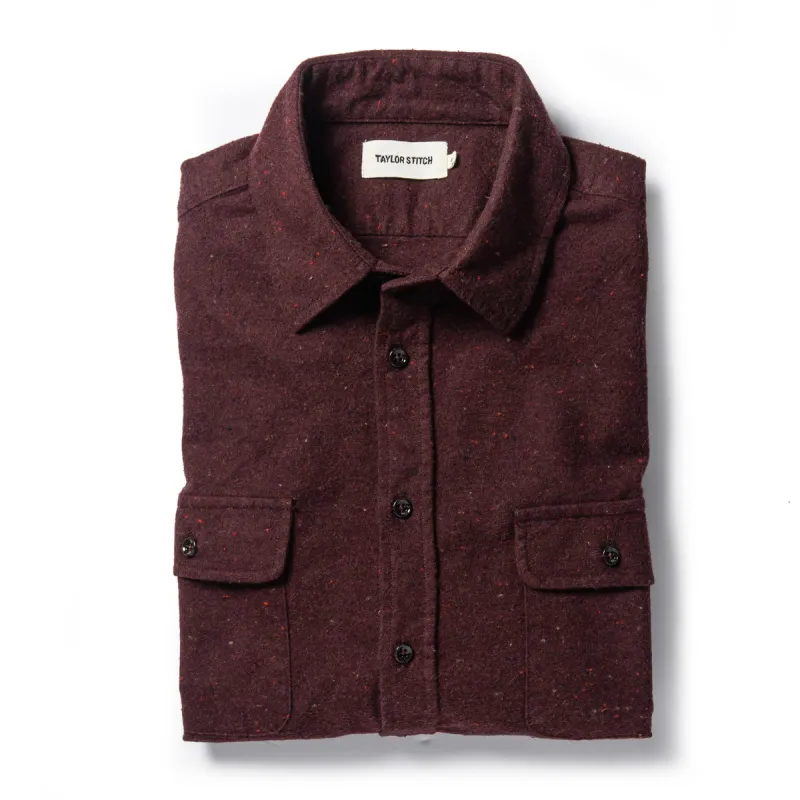 The Yosemite Shirt in Nutmeg Donegal sold by Taylor Stitch