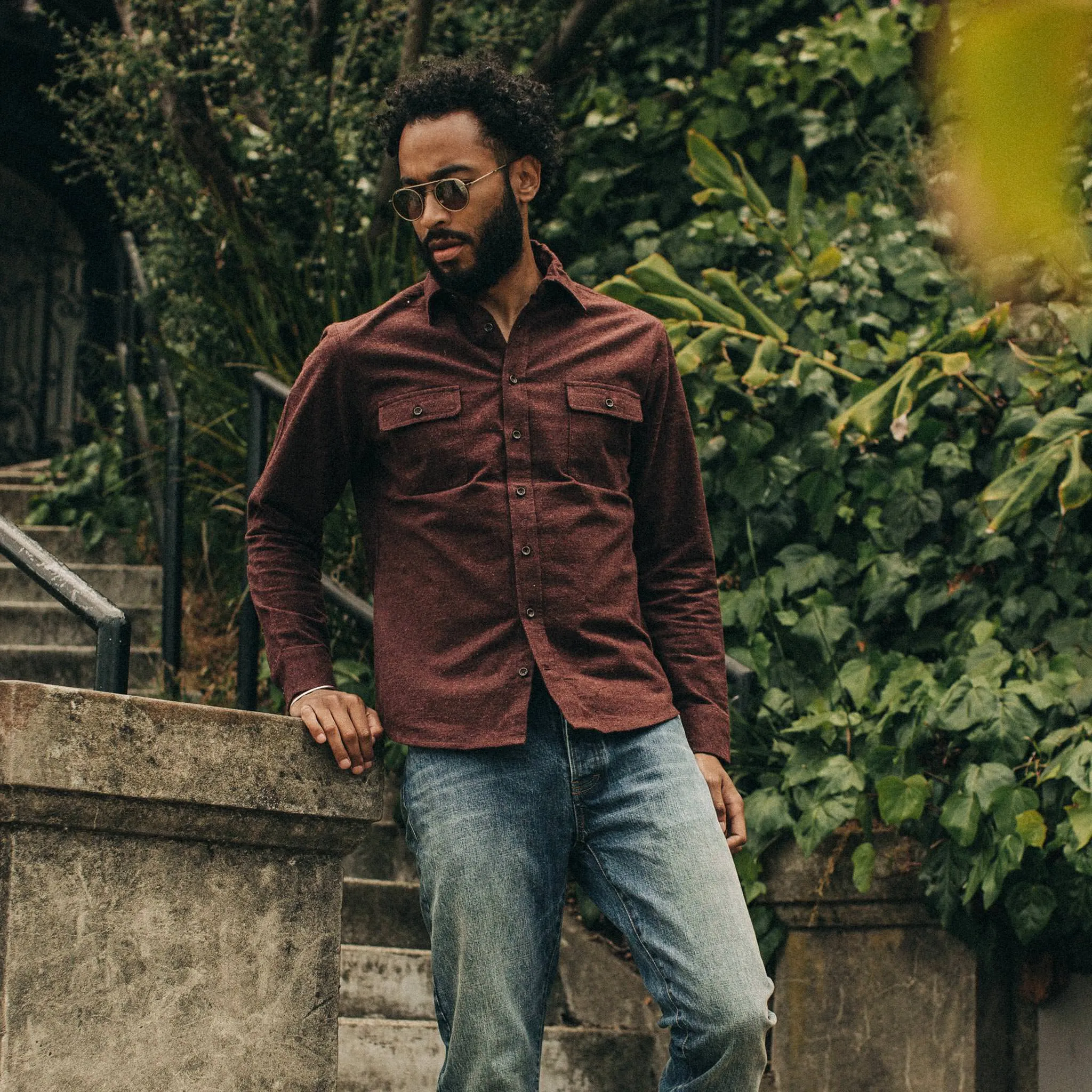 The Yosemite Shirt in Nutmeg Donegal sold by Taylor Stitch product image thumbnail 2