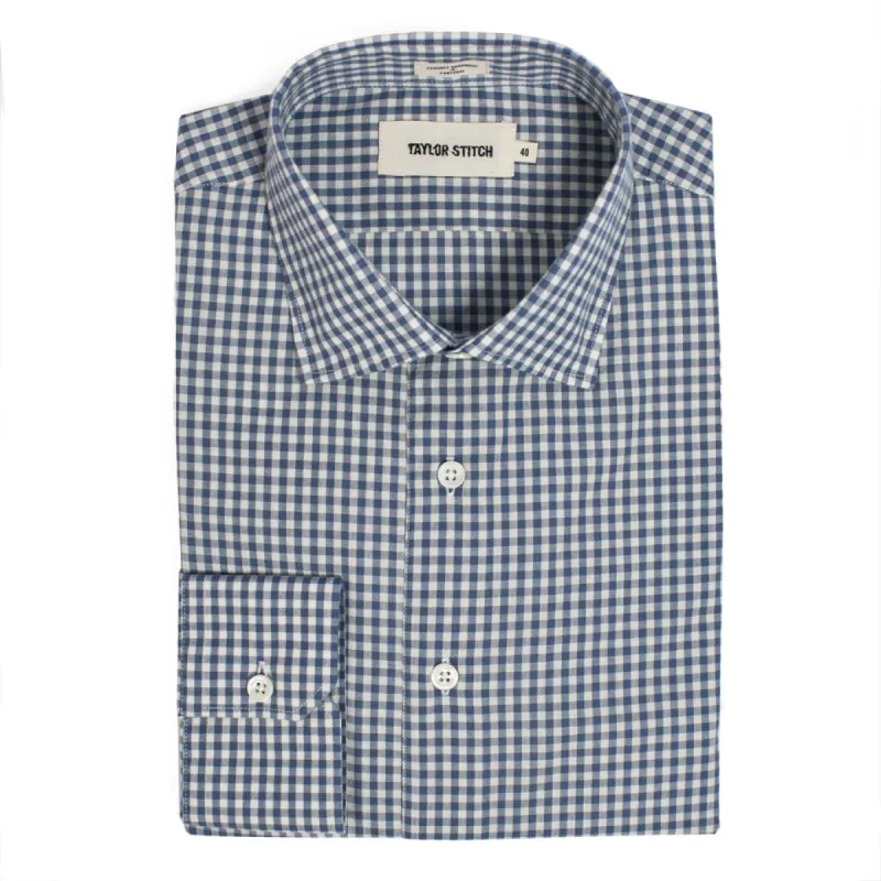 The Hyde in Glacier West Coast Gingham sold by Taylor Stitch