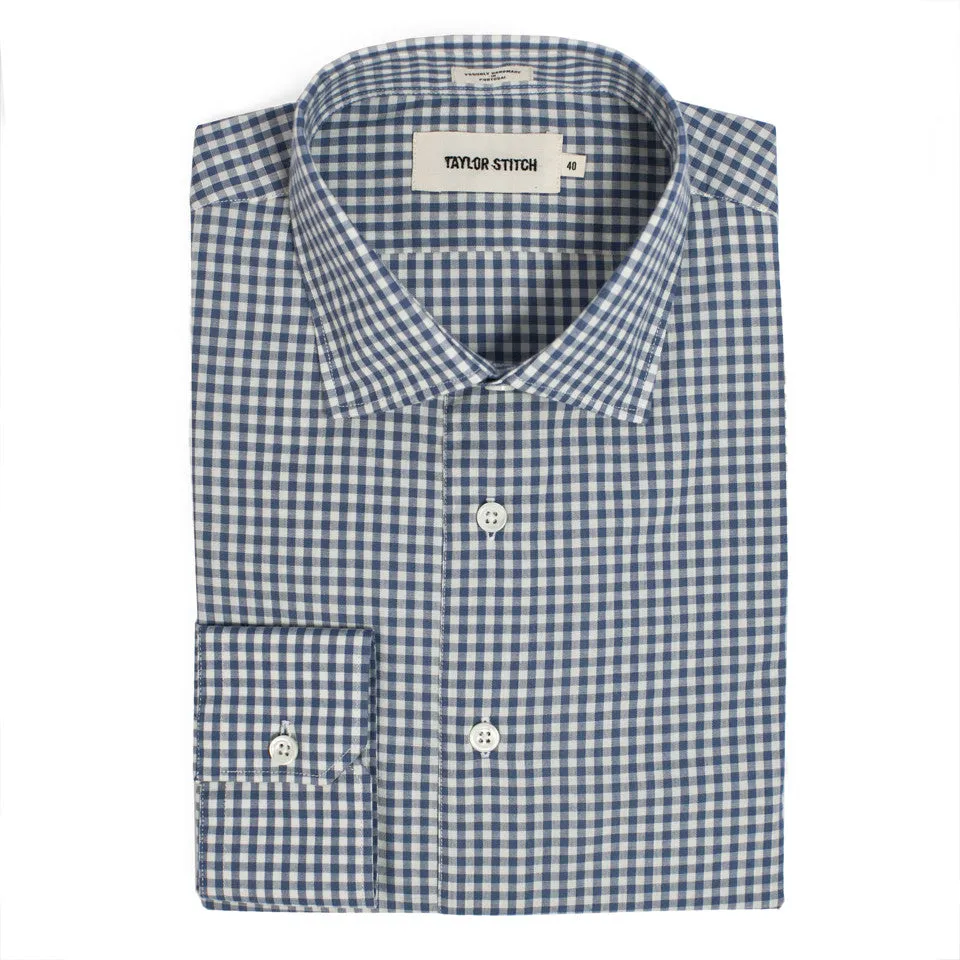 The Hyde in Glacier West Coast Gingham sold by Taylor Stitch