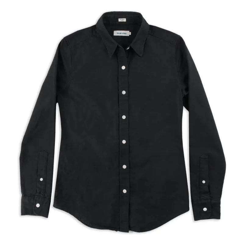 The Katherine in Washed Black Oxford sold by Taylor Stitch
