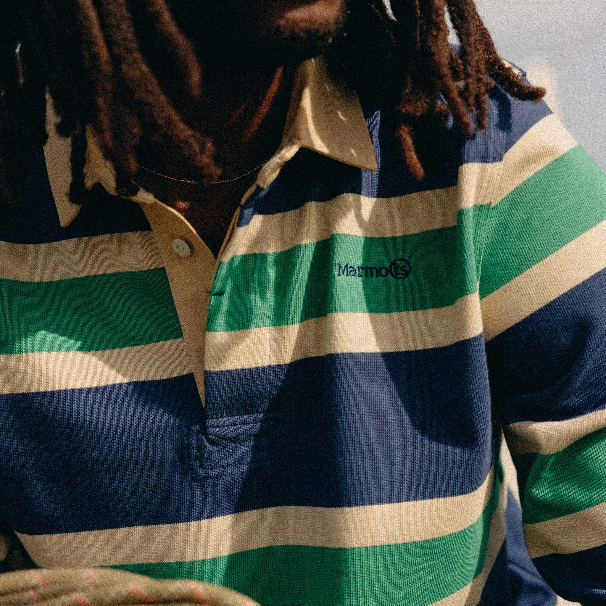 The Rugby Shirt in Navy Stripe sold by Taylor Stitch product image thumbnail 3