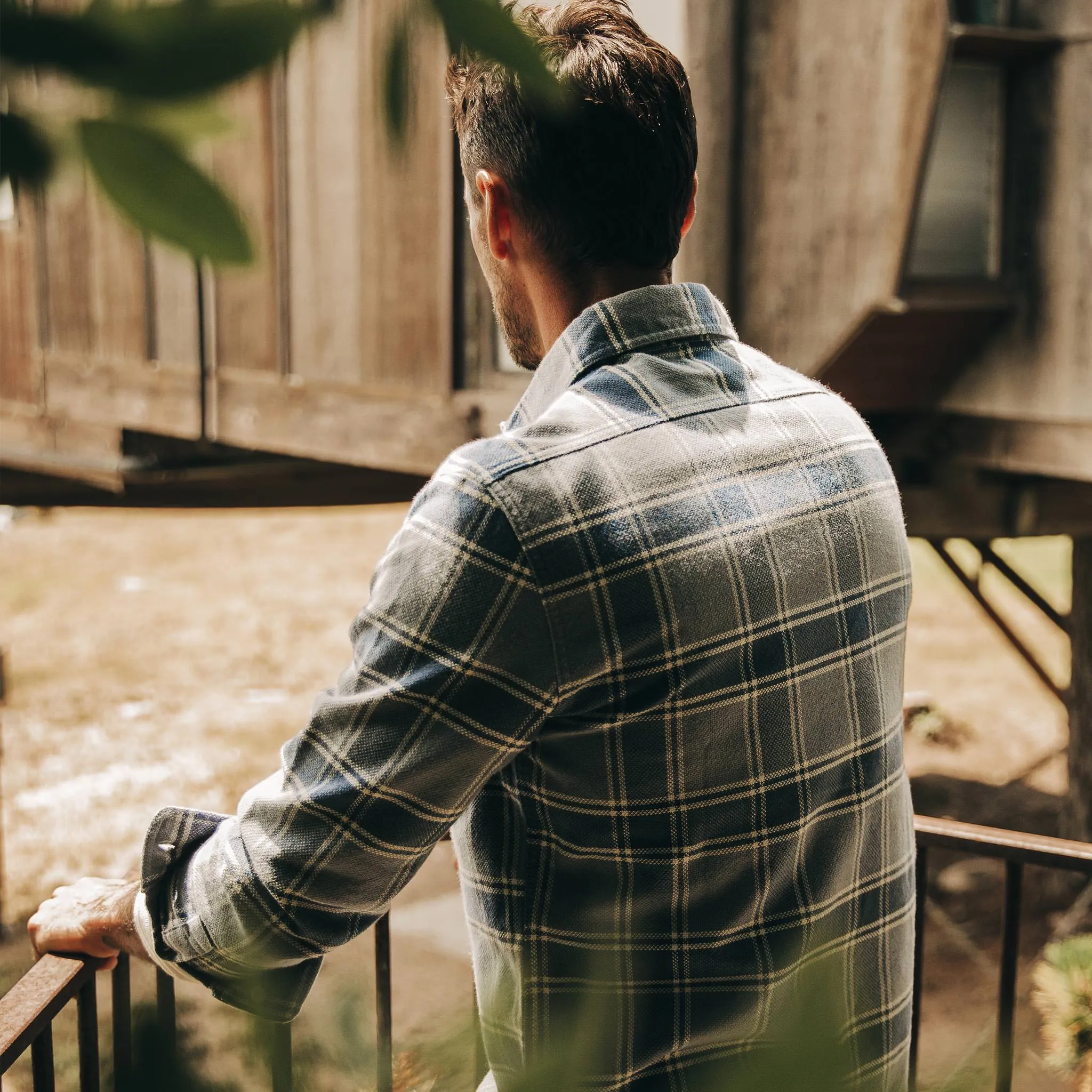 The Ledge Shirt in Navy Plaid sold by Taylor Stitch product image thumbnail 4