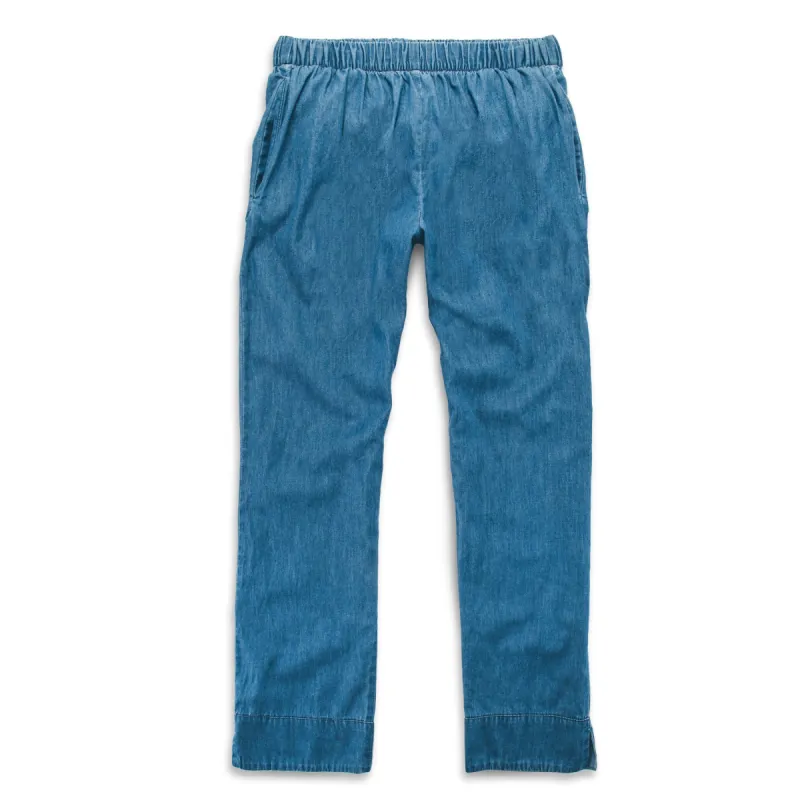 The Isla Pant in Sun Bleached Denim sold by Taylor Stitch