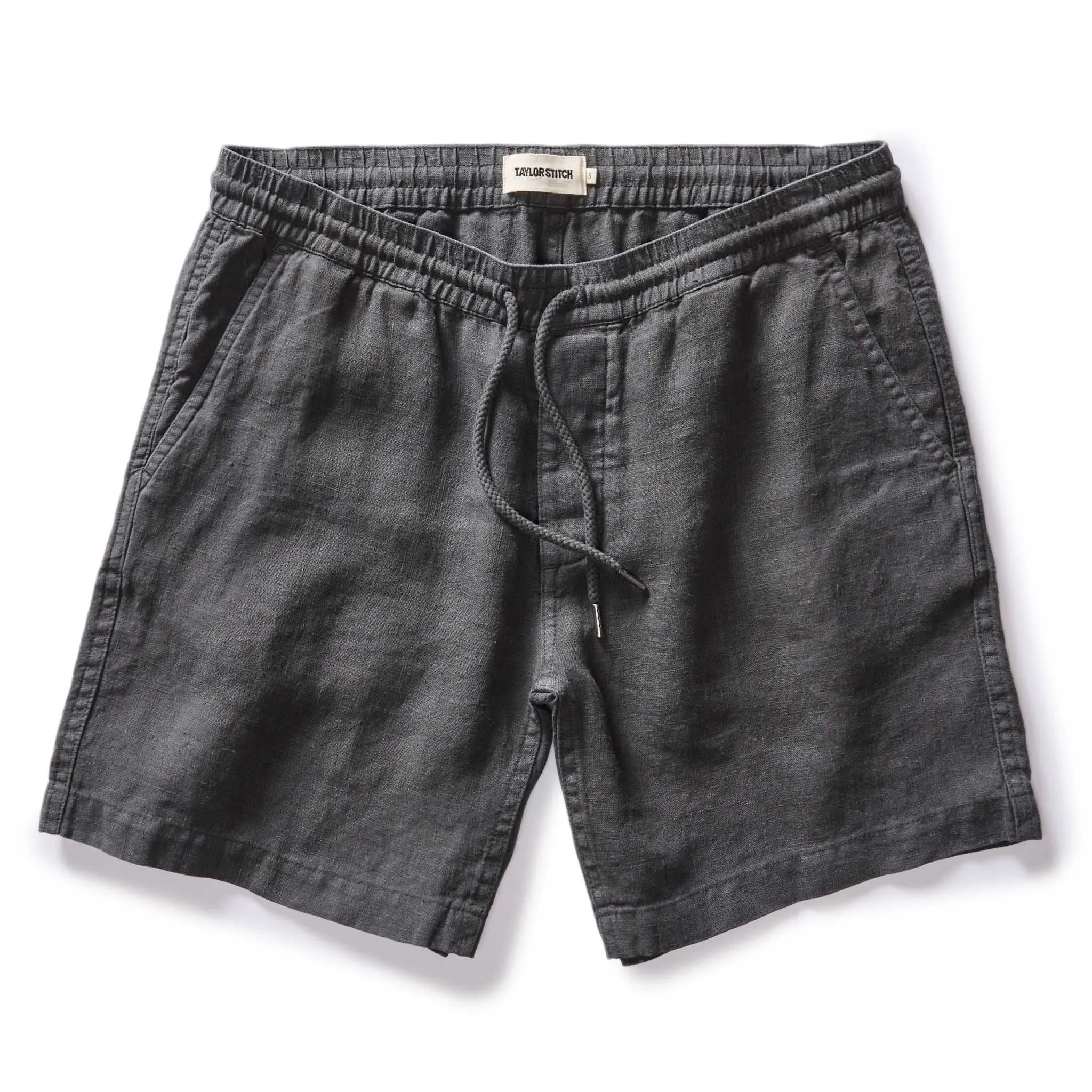 The Apres Short in Faded Black Hemp sold by Taylor Stitch
