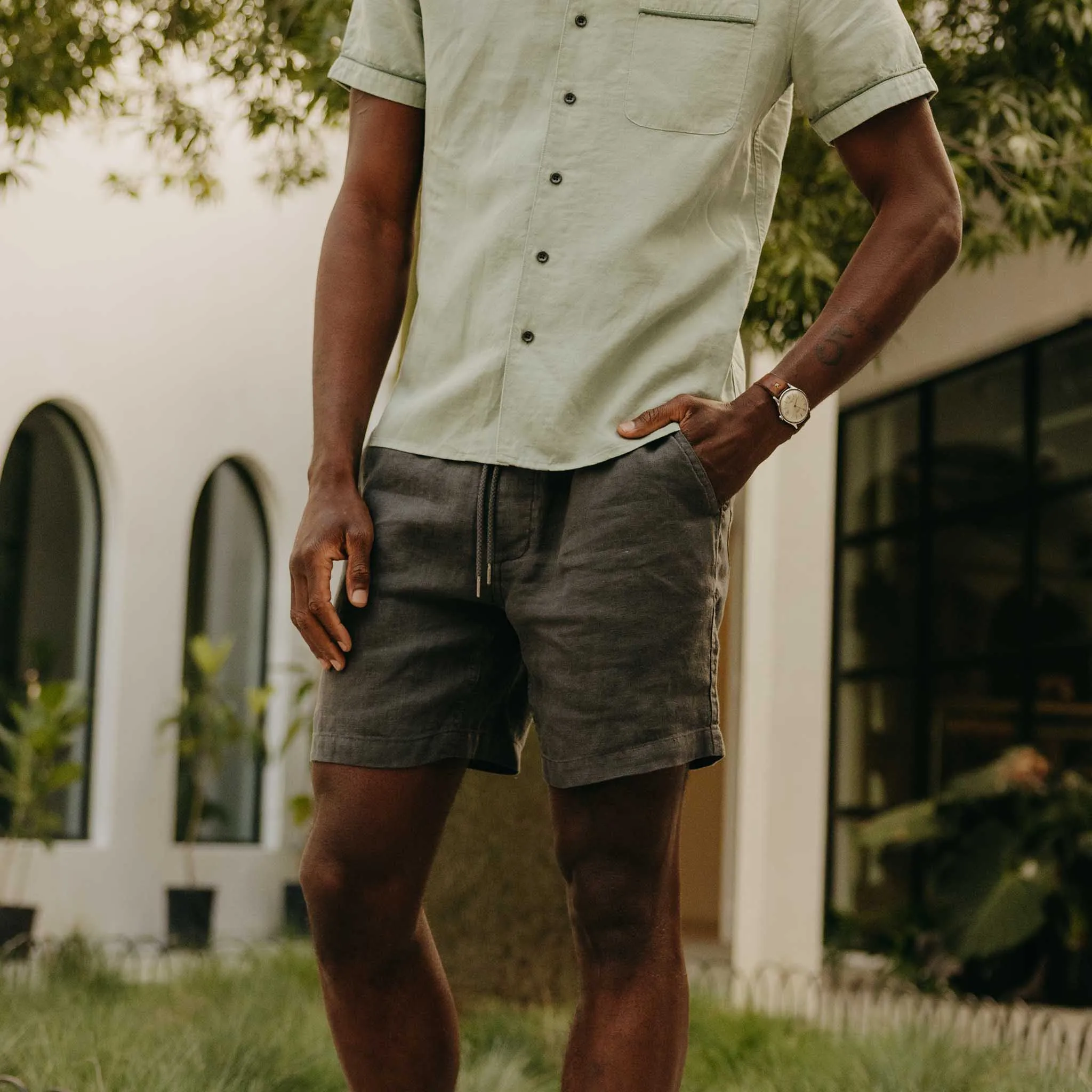 The Apres Short in Faded Black Hemp sold by Taylor Stitch product image thumbnail 2