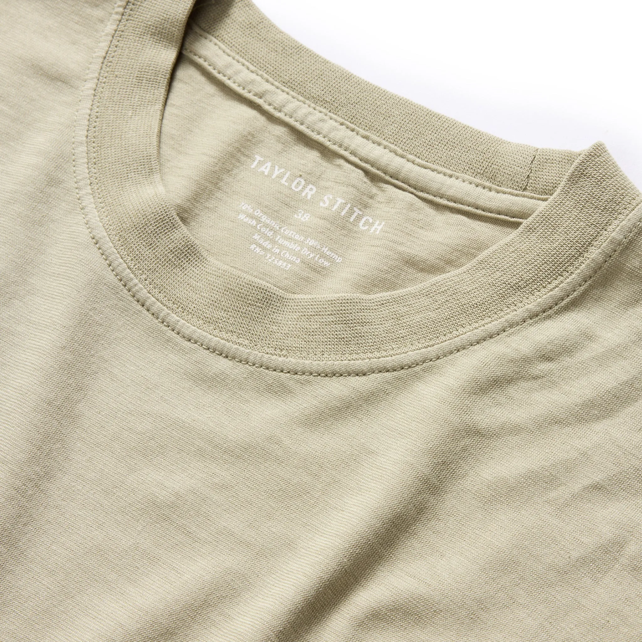 The Cotton Hemp Tee in Sage sold by Taylor Stitch product image thumbnail 5