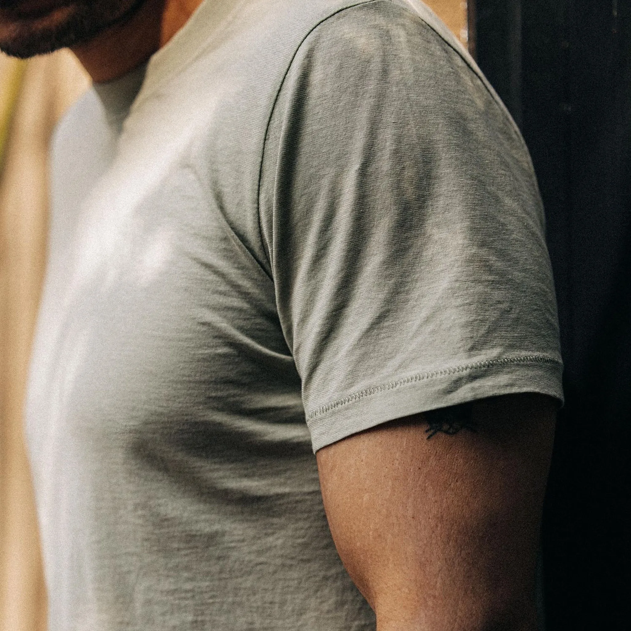 The Cotton Hemp Tee in Sage sold by Taylor Stitch product image thumbnail 4