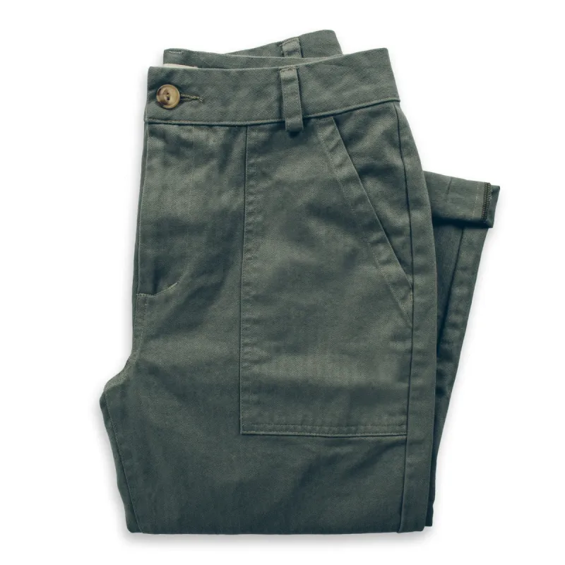 The Cavallo Pant in Olive sold by Taylor Stitch