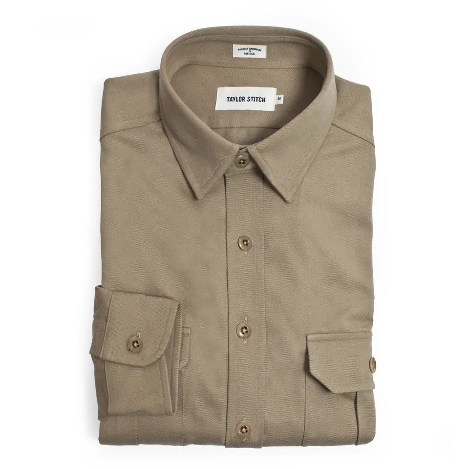 Khaki Twill Highlands Shirt sold by Taylor Stitch