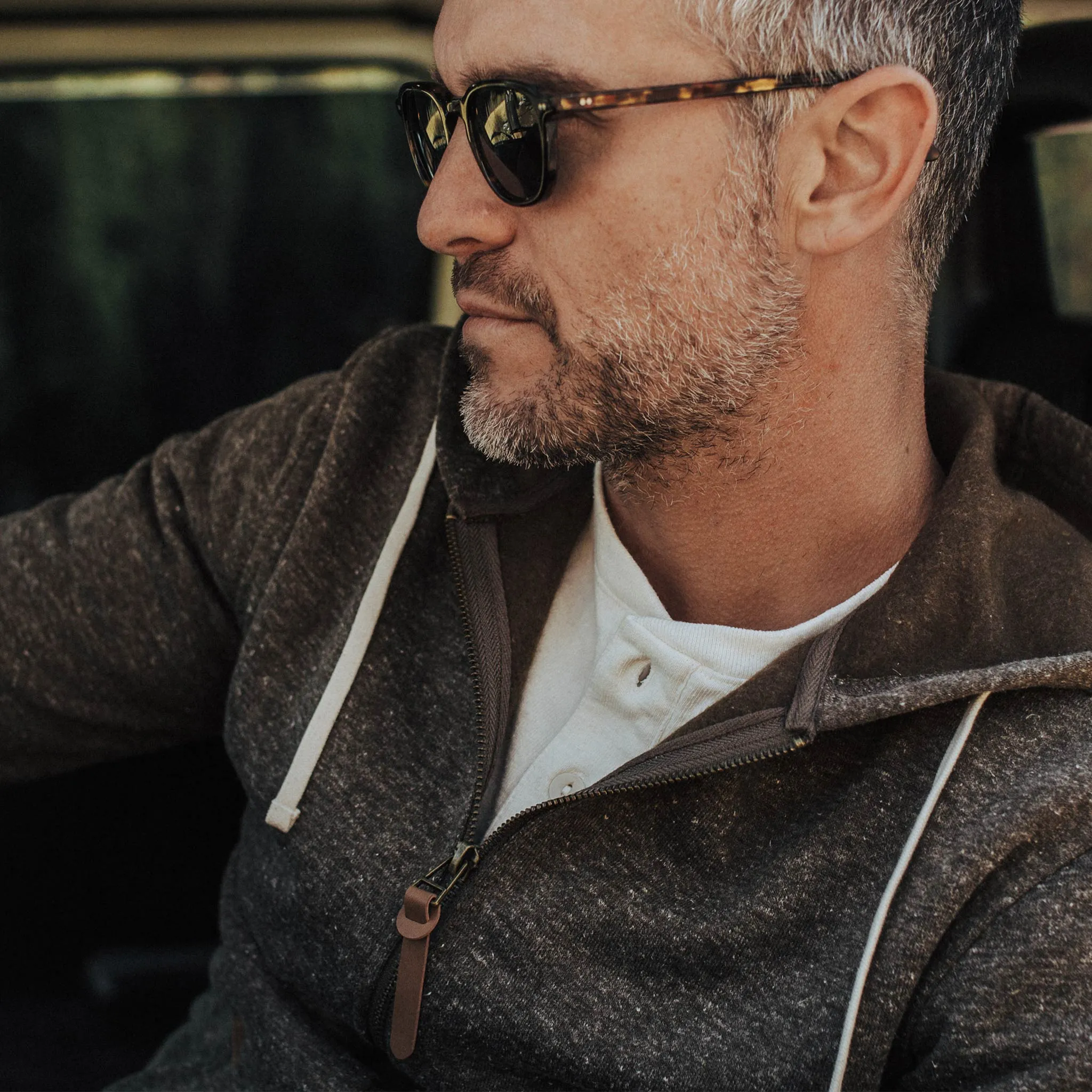 The Après Hoodie in Olive Hemp Donegal sold by Taylor Stitch product image thumbnail 3